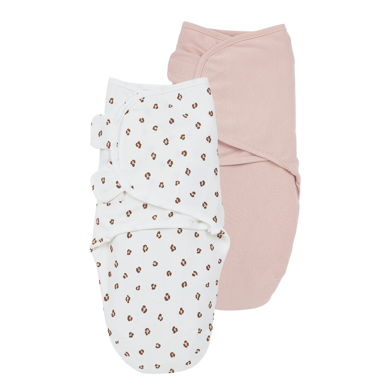 Meyco Baby Pucksack Mini Panther Soft Pink (2 tlg), 0-3 maanden - 2-Pack