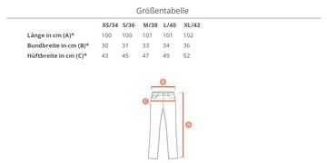 Ital-Design Lederimitathose Damen Freizeit Kette Stretch Hose in Lederoptik in Schwarz
