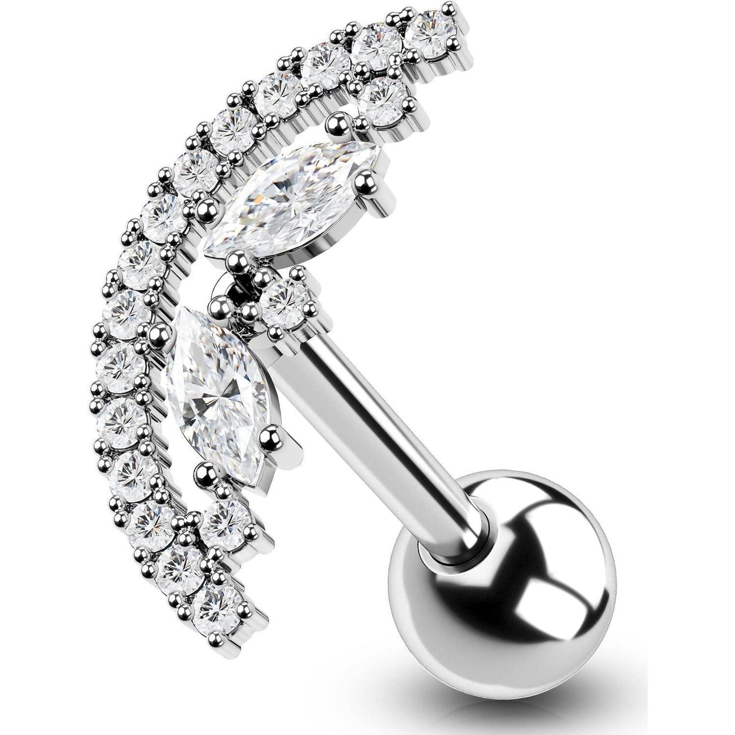 Nasenpiercing Tragus Piercing Helix Ohrpiercing 16G Chirurgenstahl Schmuck