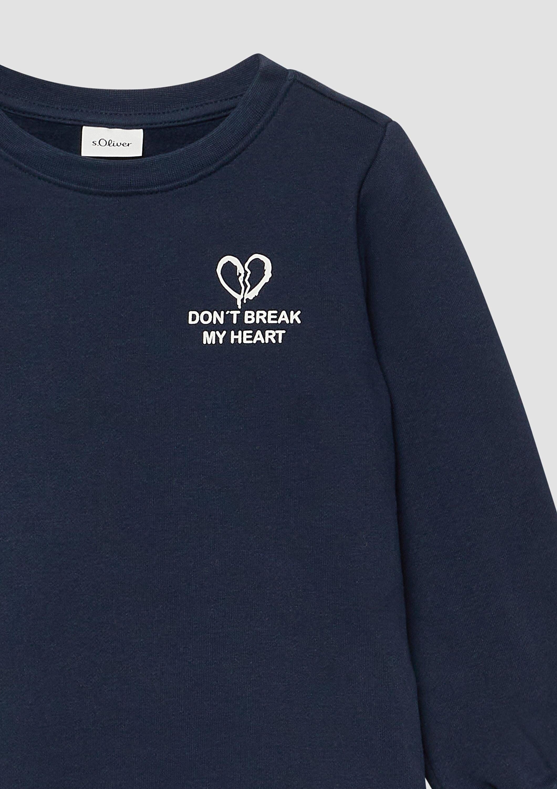 s.Oliver Sweatshirt Sweatshirt Kuscheliges Sweatshirt mit Rückenprint
