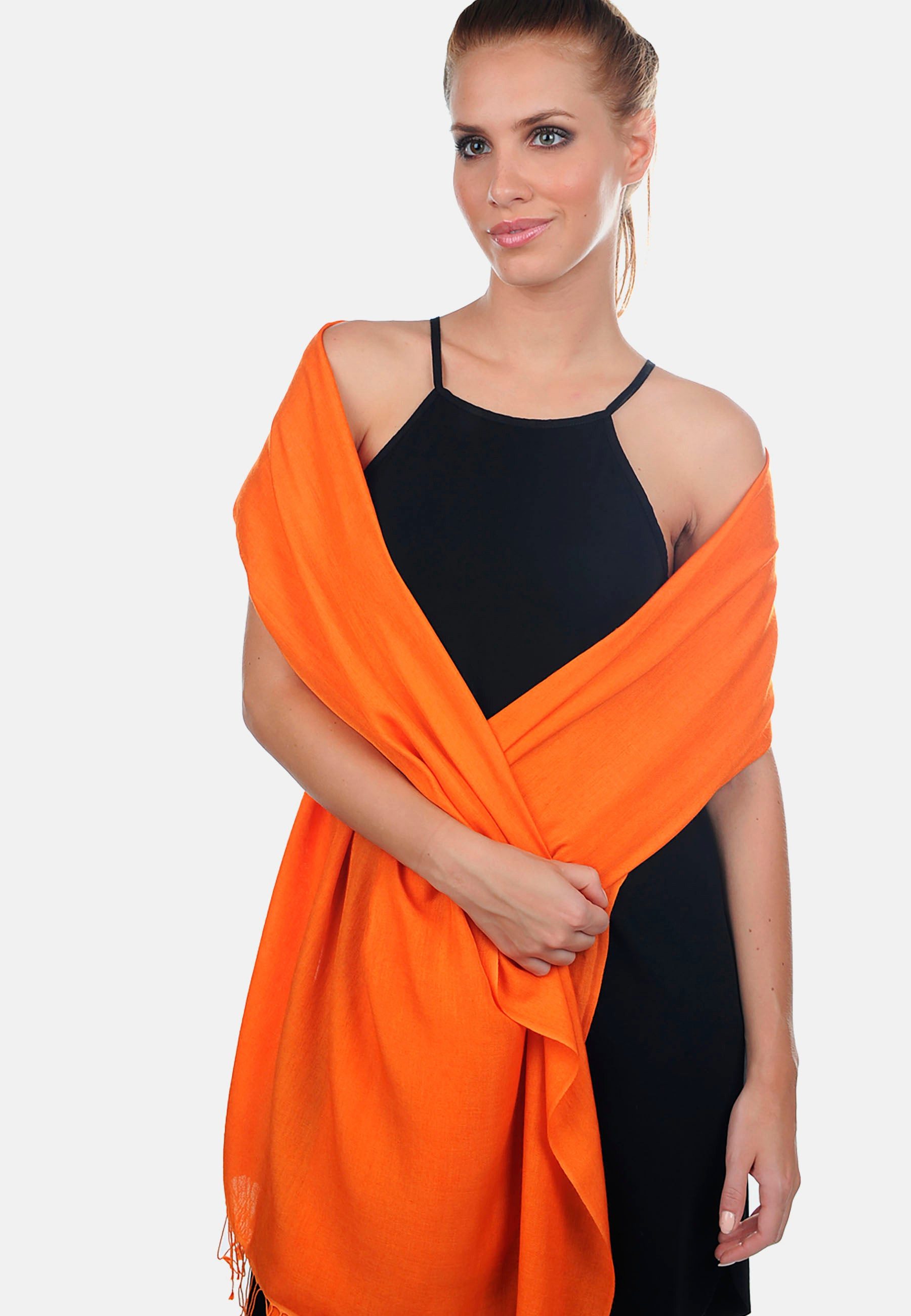 Mahogany Kaschmirschal Platin