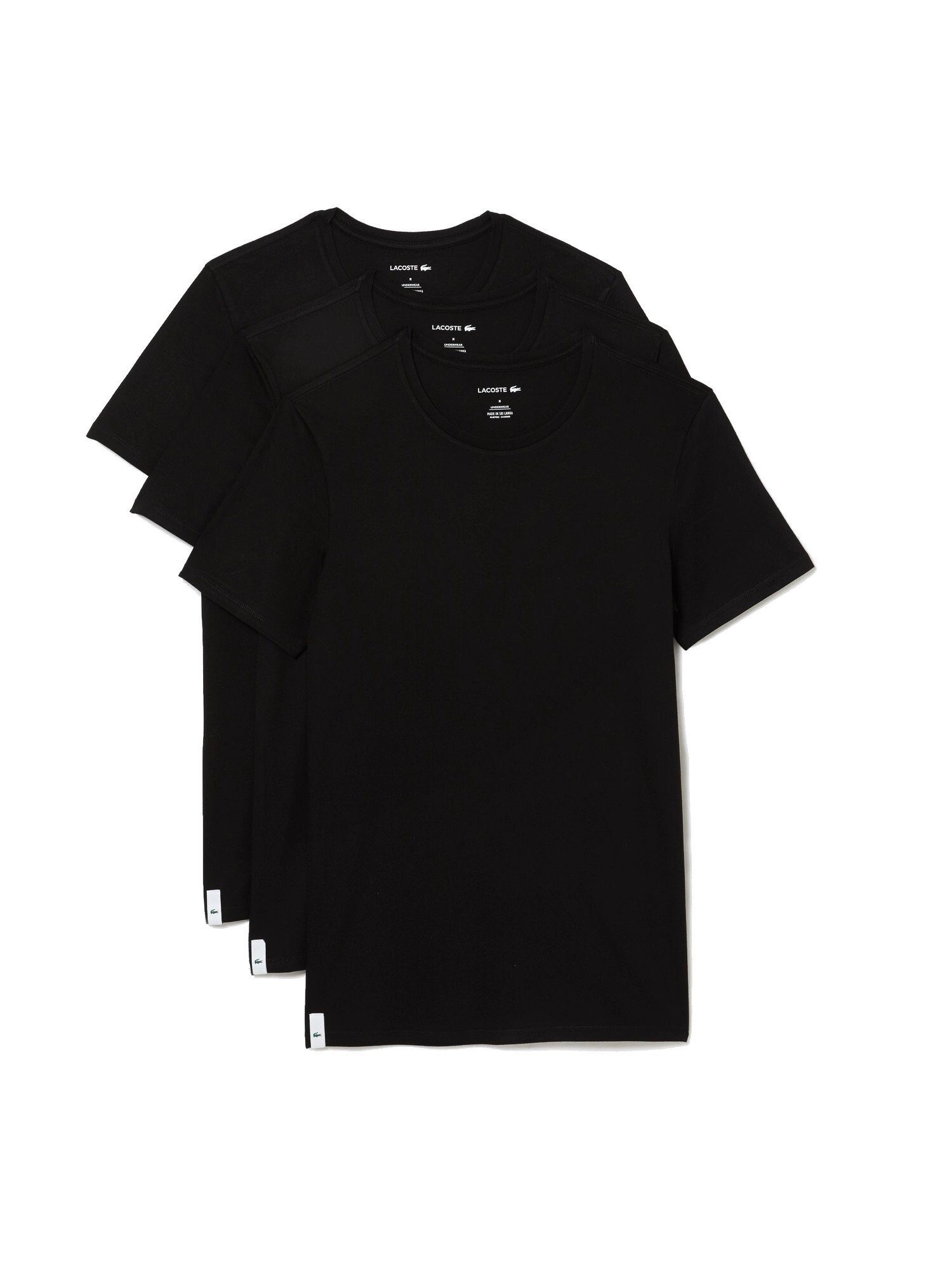 Lacoste T-Shirt T-Shirt Rundhals Kurzarmshirt (3-tlg)