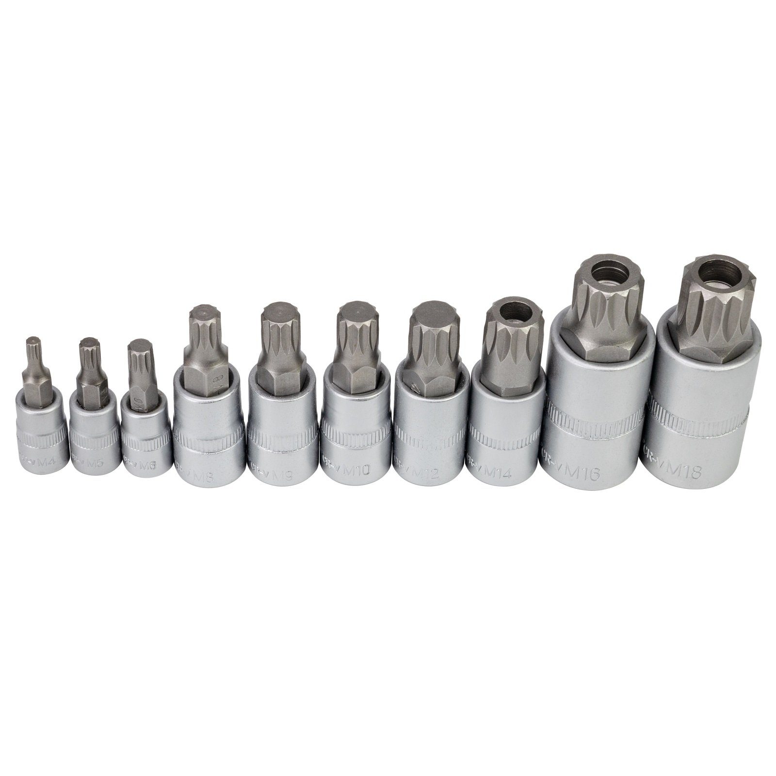 HASKYY Bit- und Steckschlüsselset Steckschlüssel Satz Vielzahn 1/4" 3/8" 1/2" XZN Steckschlüsselsatz Bit