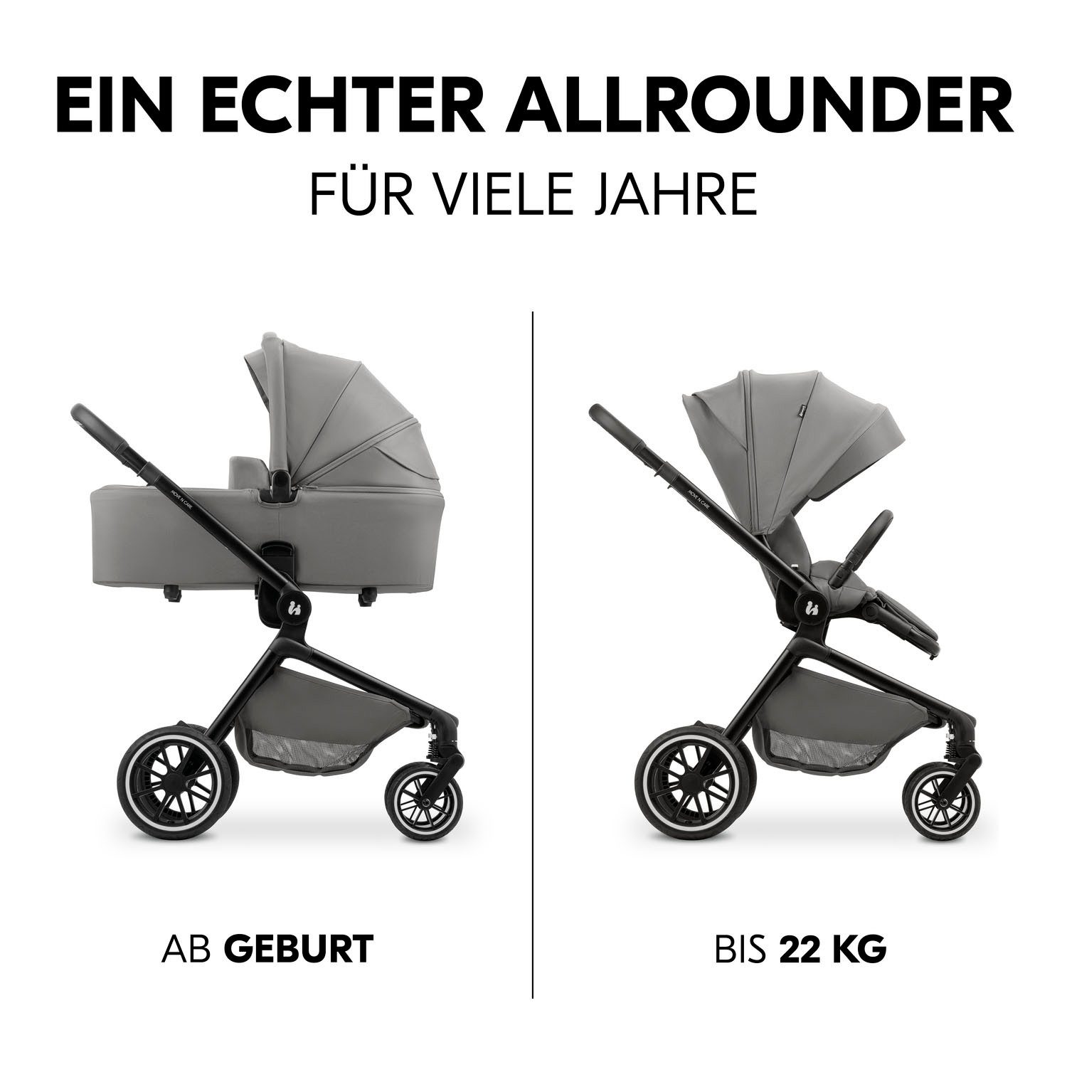 Hauck Kombi-Kinderwagen Move N Care Set, (Set), belastbar bis 22 kg
