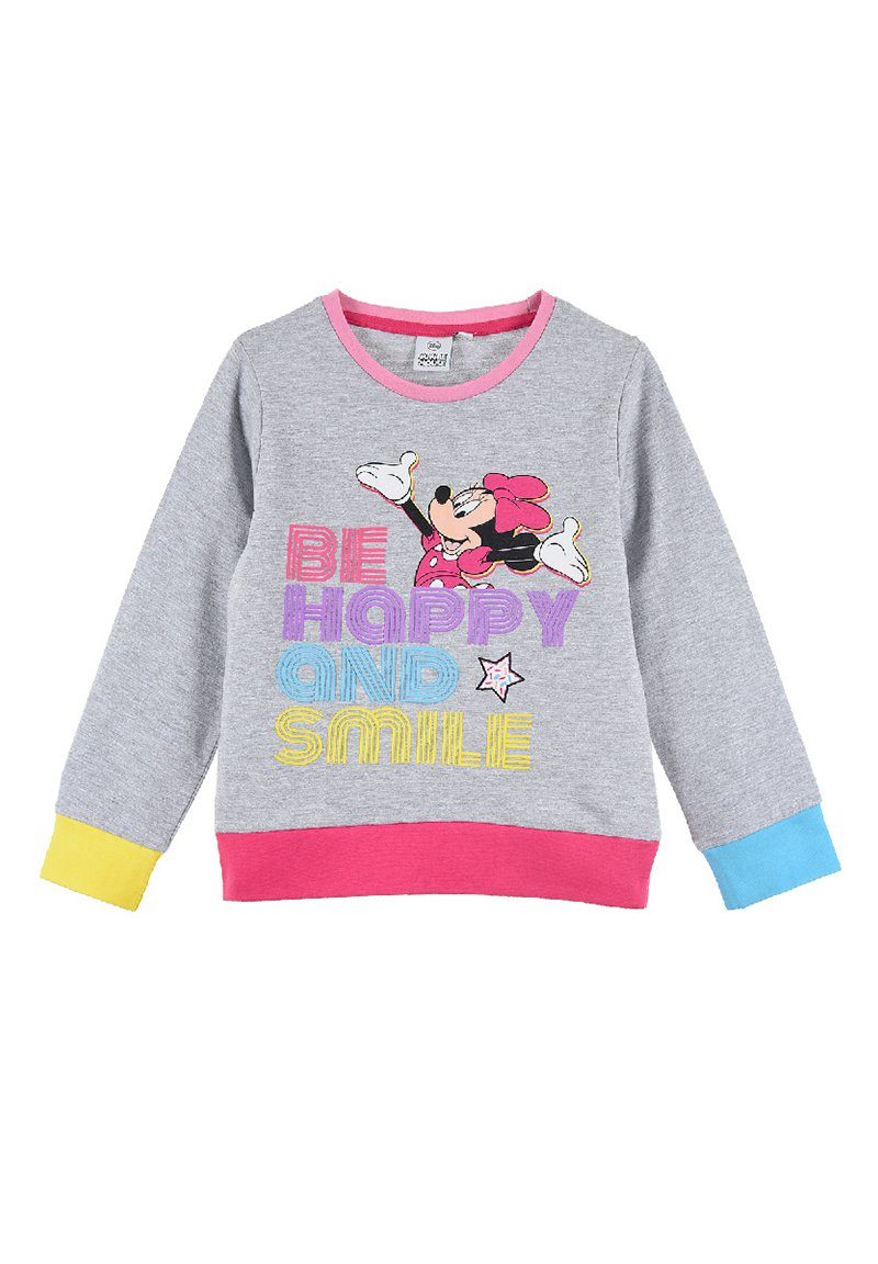 Disney Minnie Mouse Sweatshirt Kinder Mädchen Pullover Mini Maus Grau