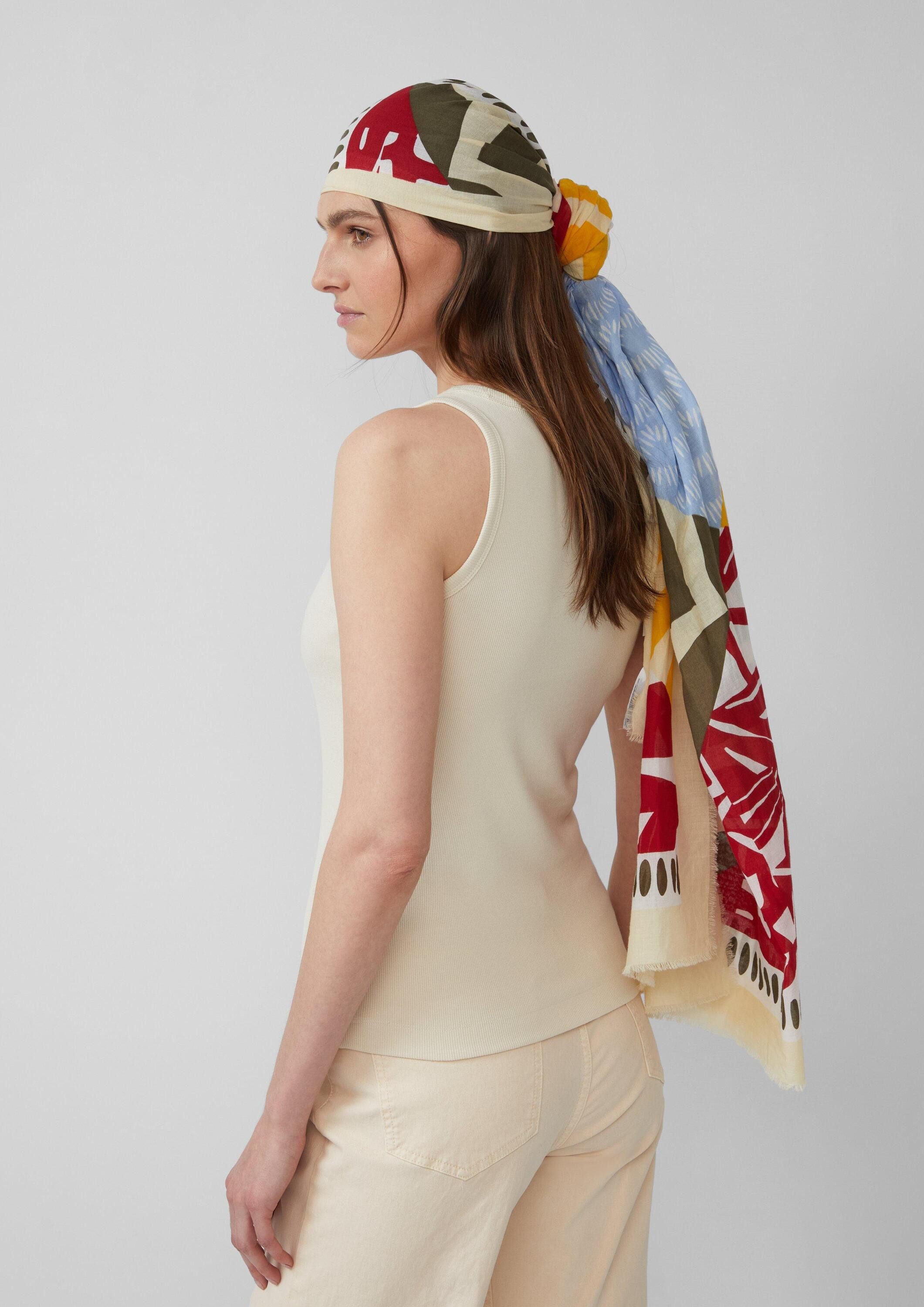 s.Oliver Schal Tuch, Tuch mit All-over-Print günstig online kaufen