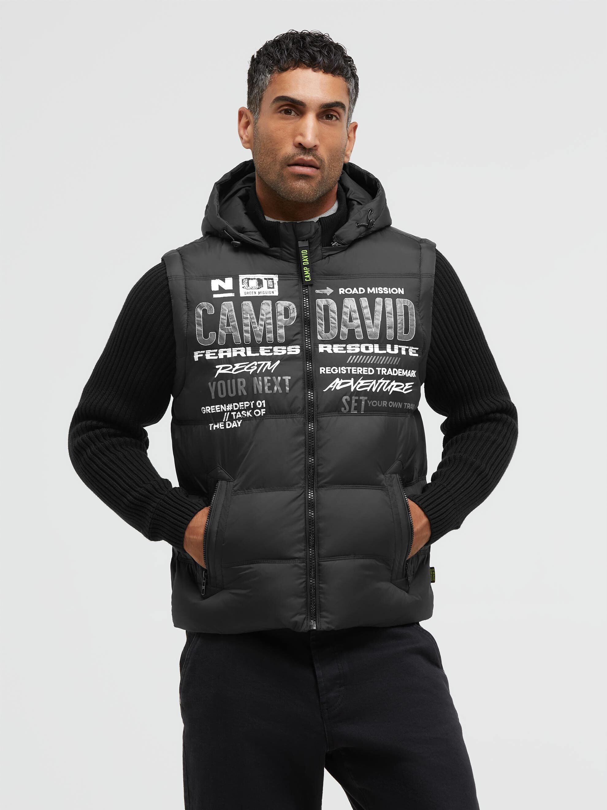 CAMP DAVID Winterjacke mit abnehmbaren Ärmeln