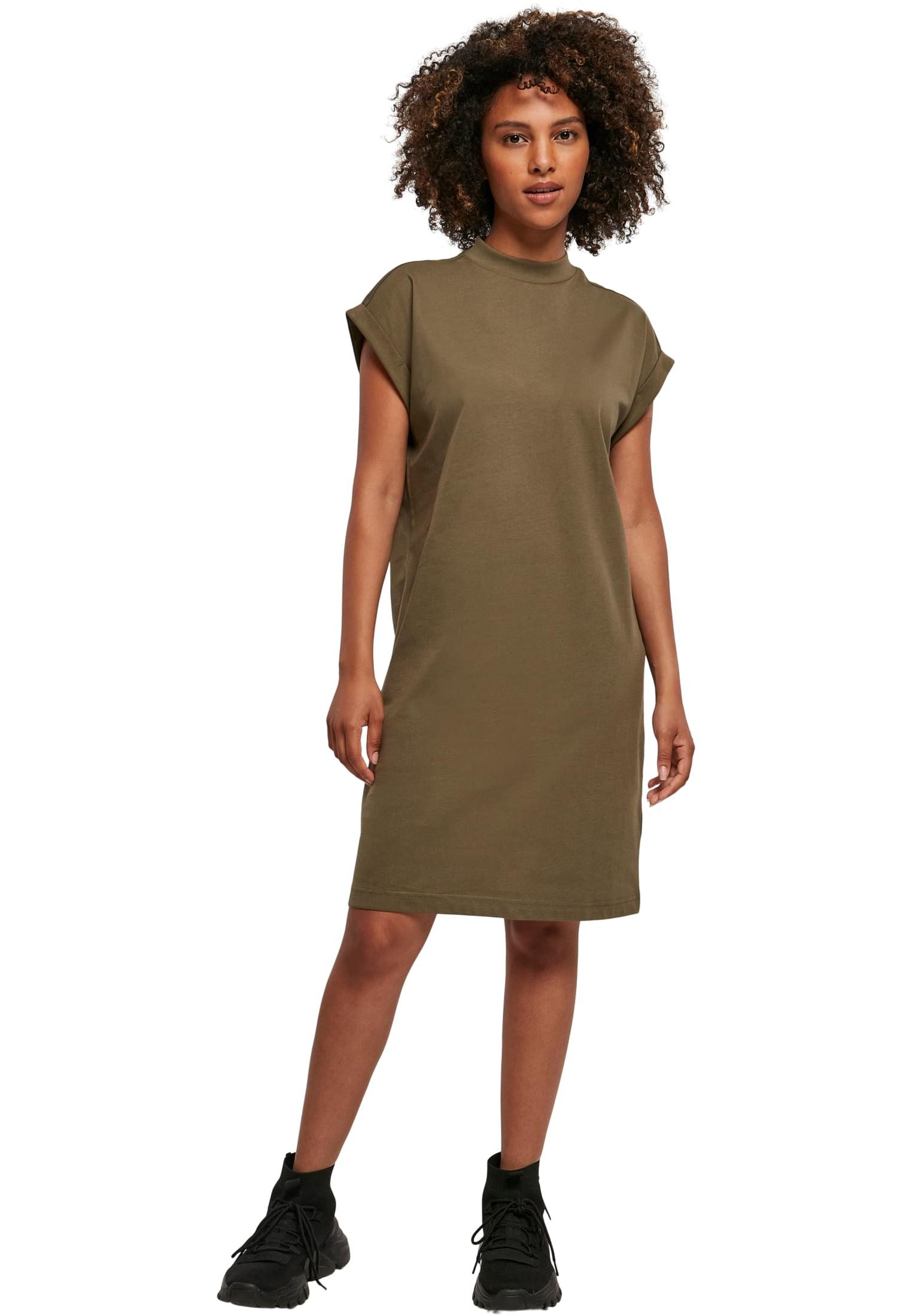urbandreamz Jerseykleid Damen Kleid überschnittene Schultern Jersey Turn Up Ärmel – Bild 5 von 5