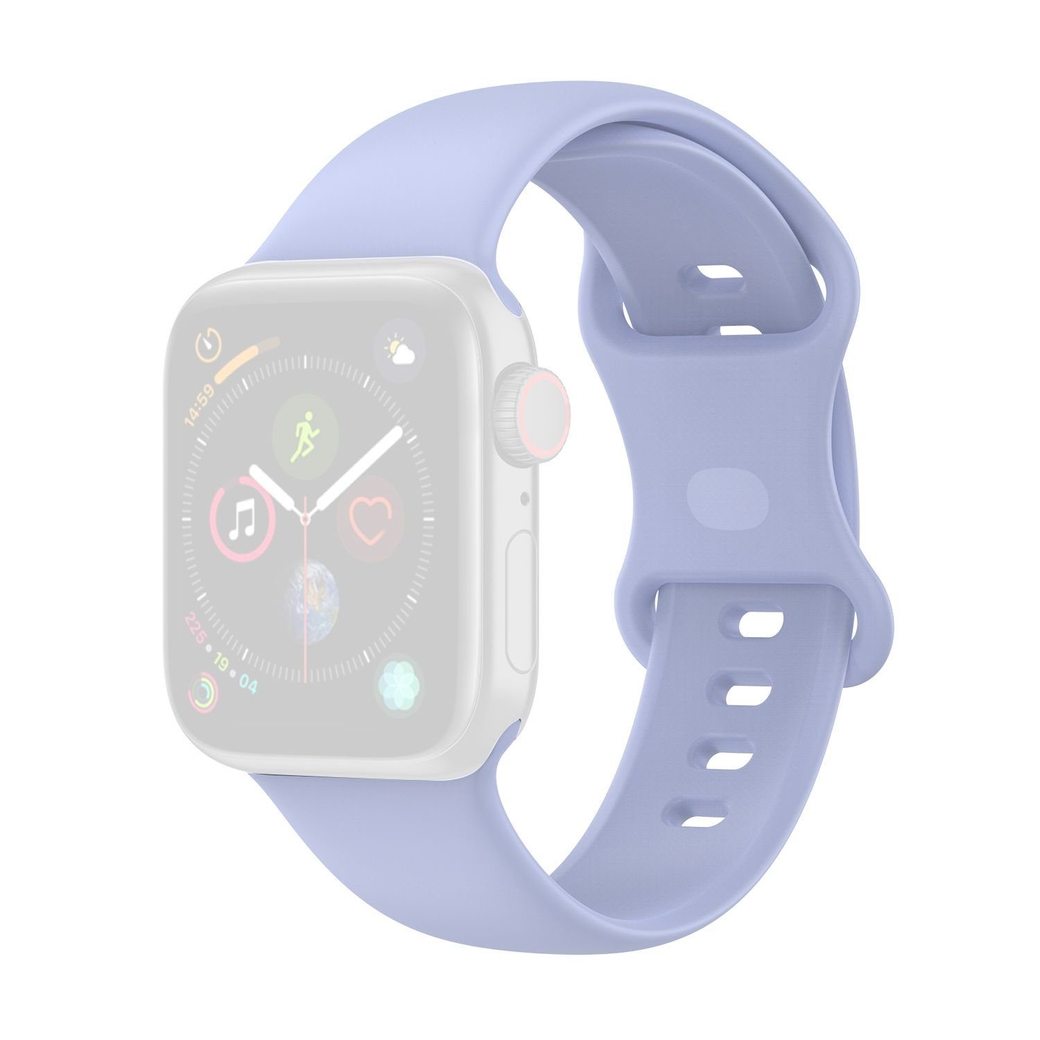 König Design Smartwatch-Armband Apple Watch Series 1/2/3/4/5/6/SE 44-42mm, Apple  Watch Series 1 / 2 / 3 / 4 / 5 / 6 / SE 44-42mm Ersatz Sportarmband Violett
