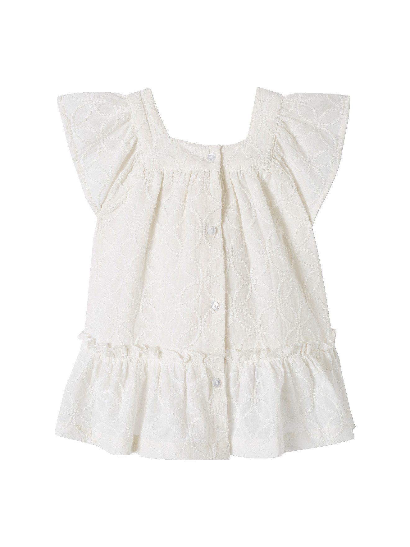 vertbaudet Minikleid Festliches Baby Kleid mit Stickereien