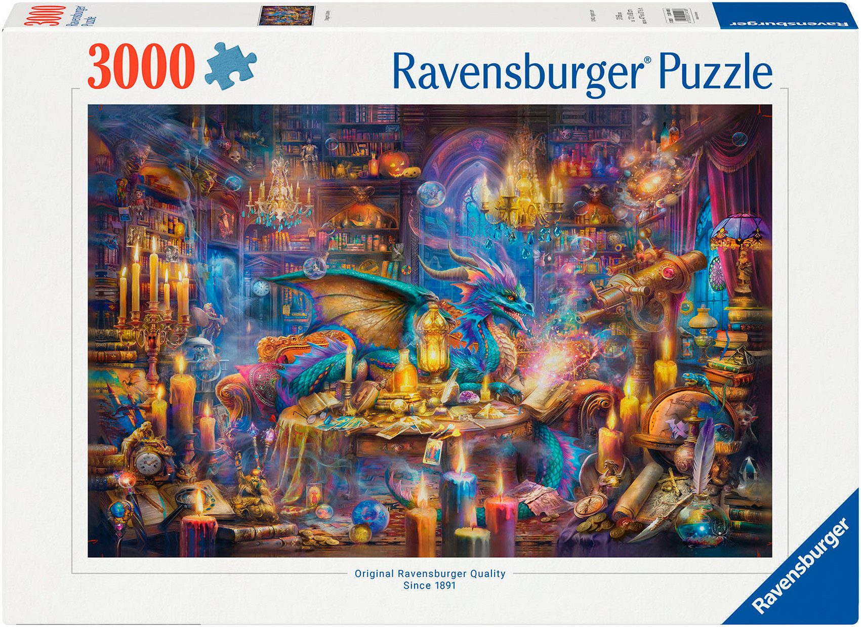 Ravensburger Puzzle Drachenbibliothek, 3000 Puzzleteile, Made in Germany günstig online kaufen