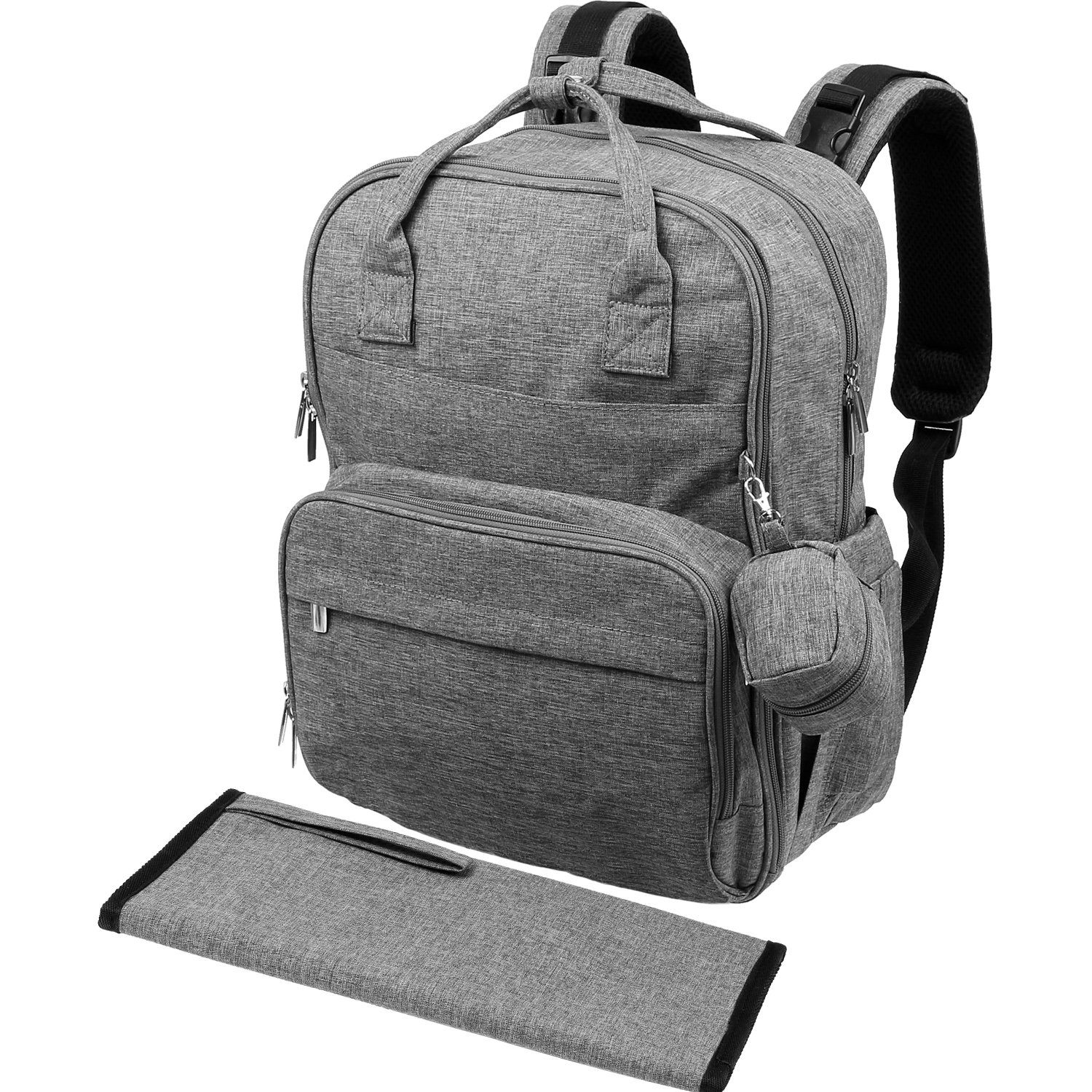 Mach1 Wickelrucksack Wickelrucksack Baby Wickeltasche Großer Stauraum, die  Tasche kann am Kinderwagen angehängt werden, gepolsterte Rückseite und  Schultergurte, Windelbeutel Wickeltasche Rucksack