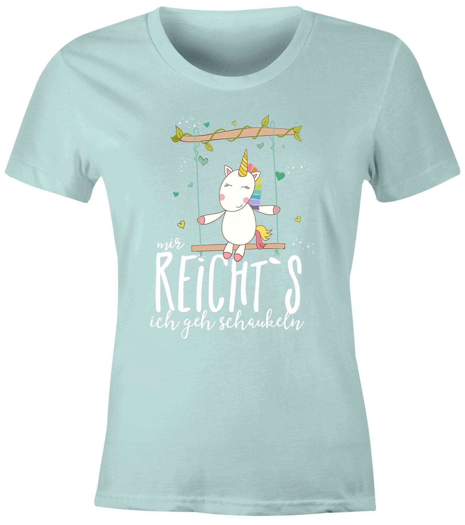 MoonWorks Print-Shirt Damen T-Shirt Einhorn auf günstig online kaufen