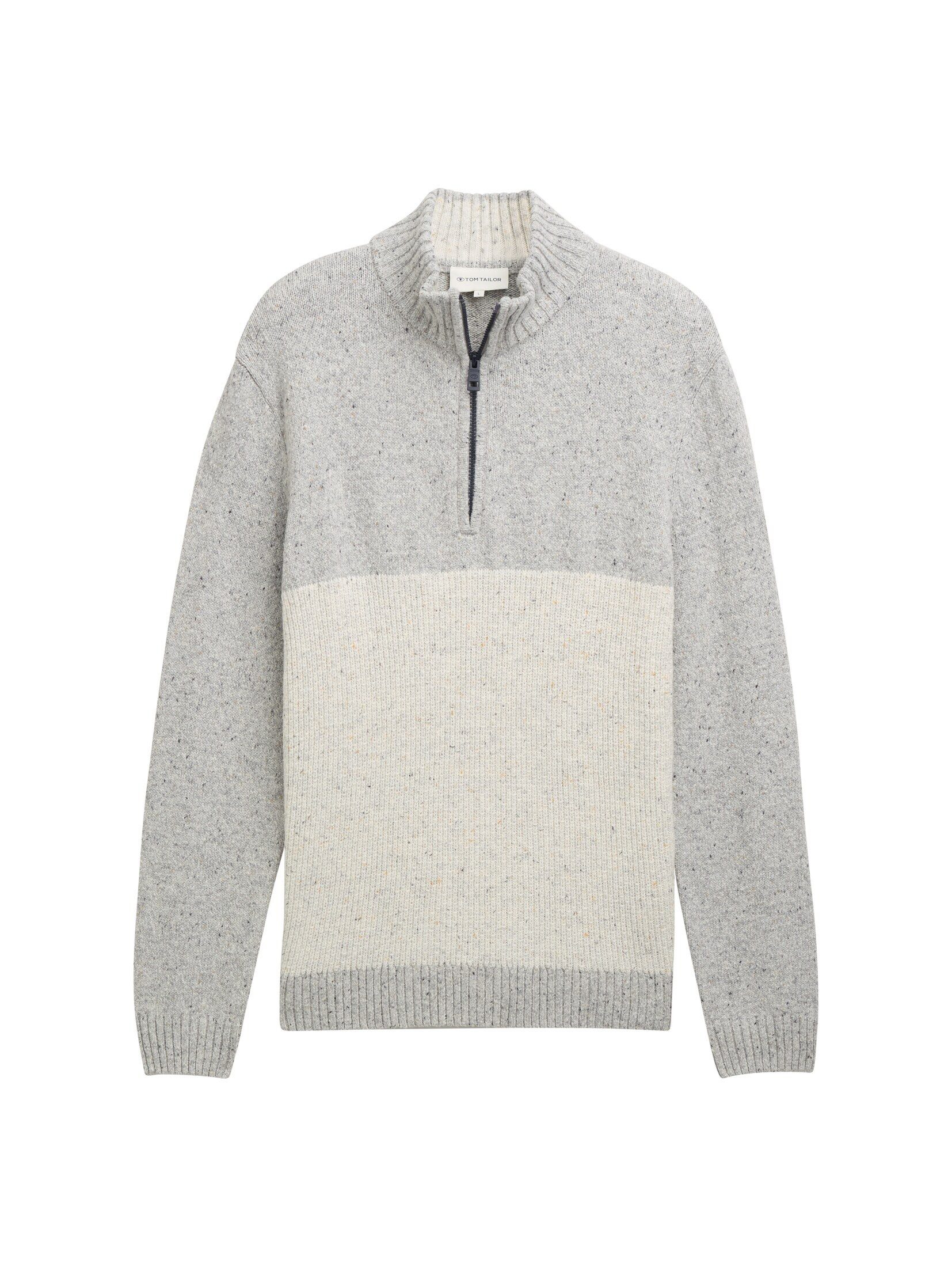 TOM TAILOR Strickpullover Troyer Strickpullover mit günstig online kaufen