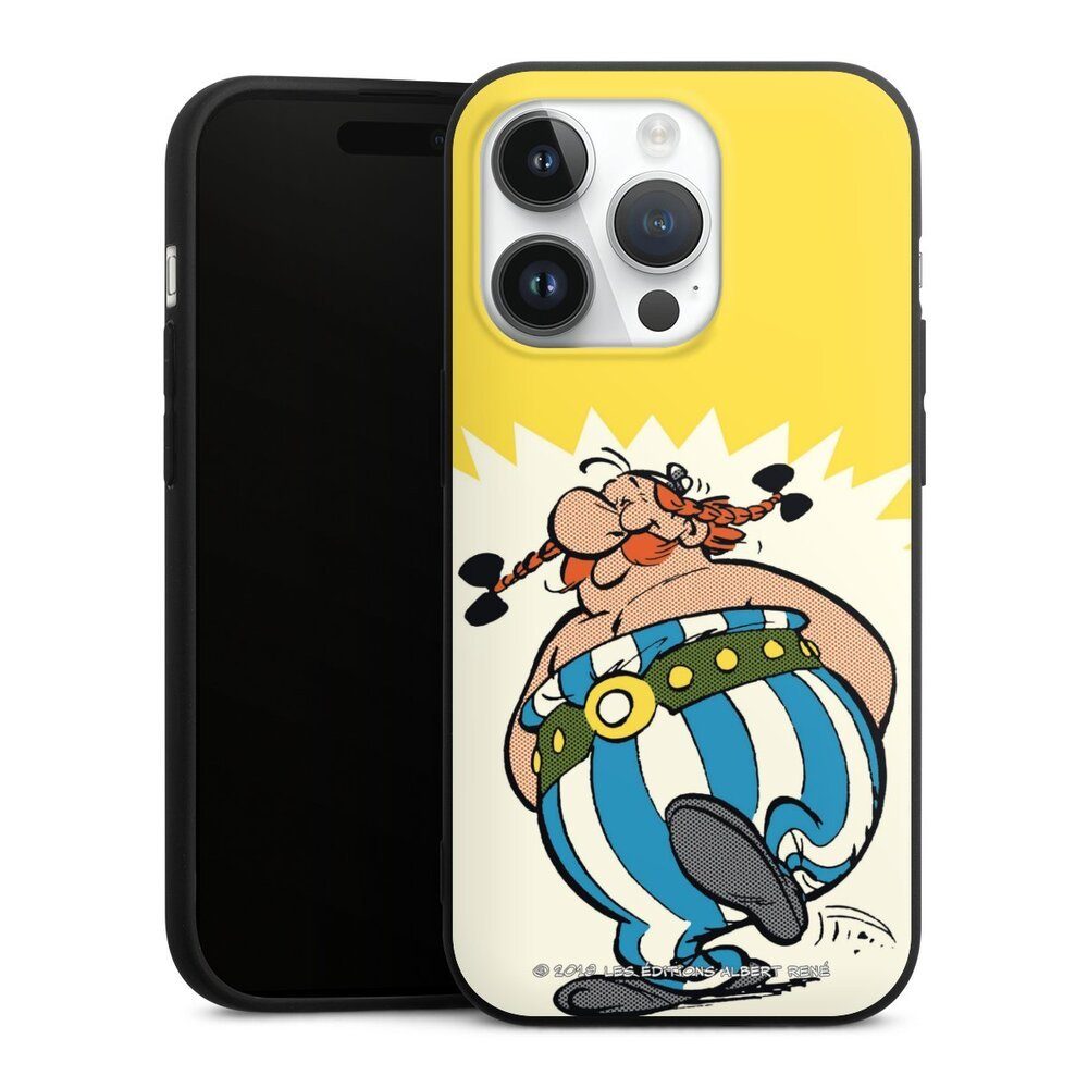DeinDesign Handyhülle Vintage Obelix Offizielles Lizenzprodukt Obélix Vintage, Apple iPhone 14 Pro Silikon Hülle Premium Case Handy Schutzhülle