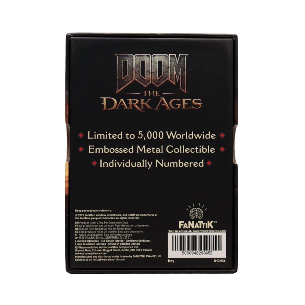 Fanattik Merchandise-Figur Doom: The Dark Ages Replik Secret Key Limited Edition