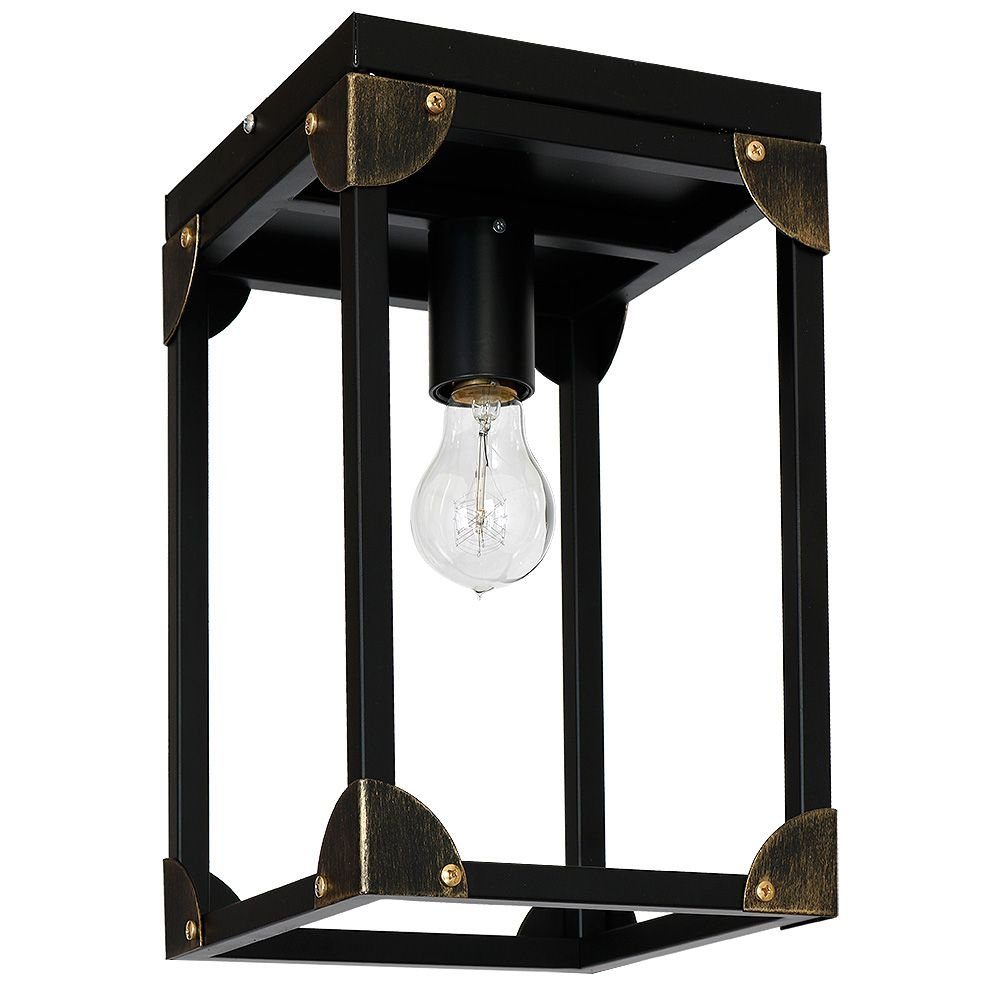Licht-Erlebnisse Deckenleuchte »TRUNK«, ohne Leuchtmittel, Moderne  Deckenleuchte Schwarz eckig minimalistisch Flurlampe Lampe