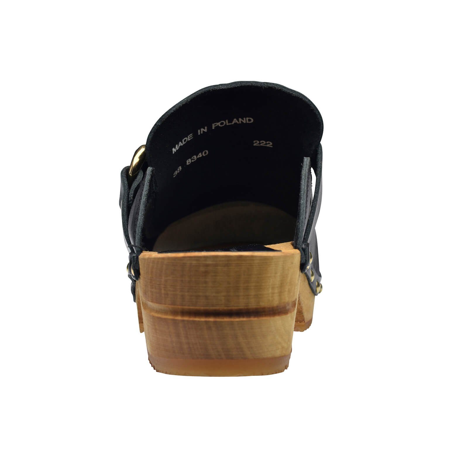 Sanita Wood-Lillen Open Clog Black Sandale