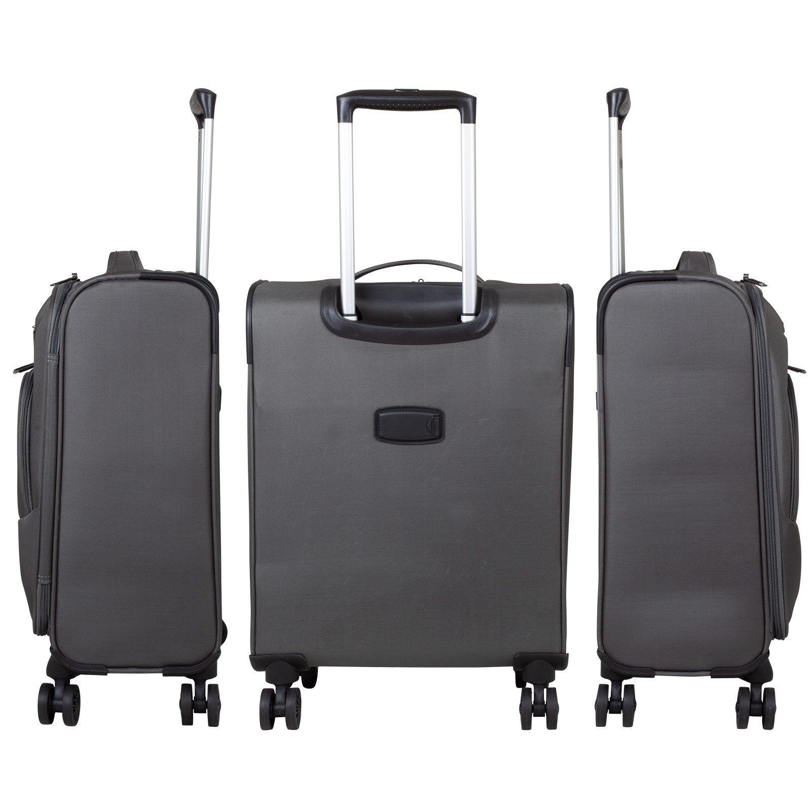 Trendyshop365 Weichgepäck-Trolley Cordoba, 3 Größen, 4 Farben, 4 Rollen, Zwillingsrollen, Zahlenschloss, Dehnfalte