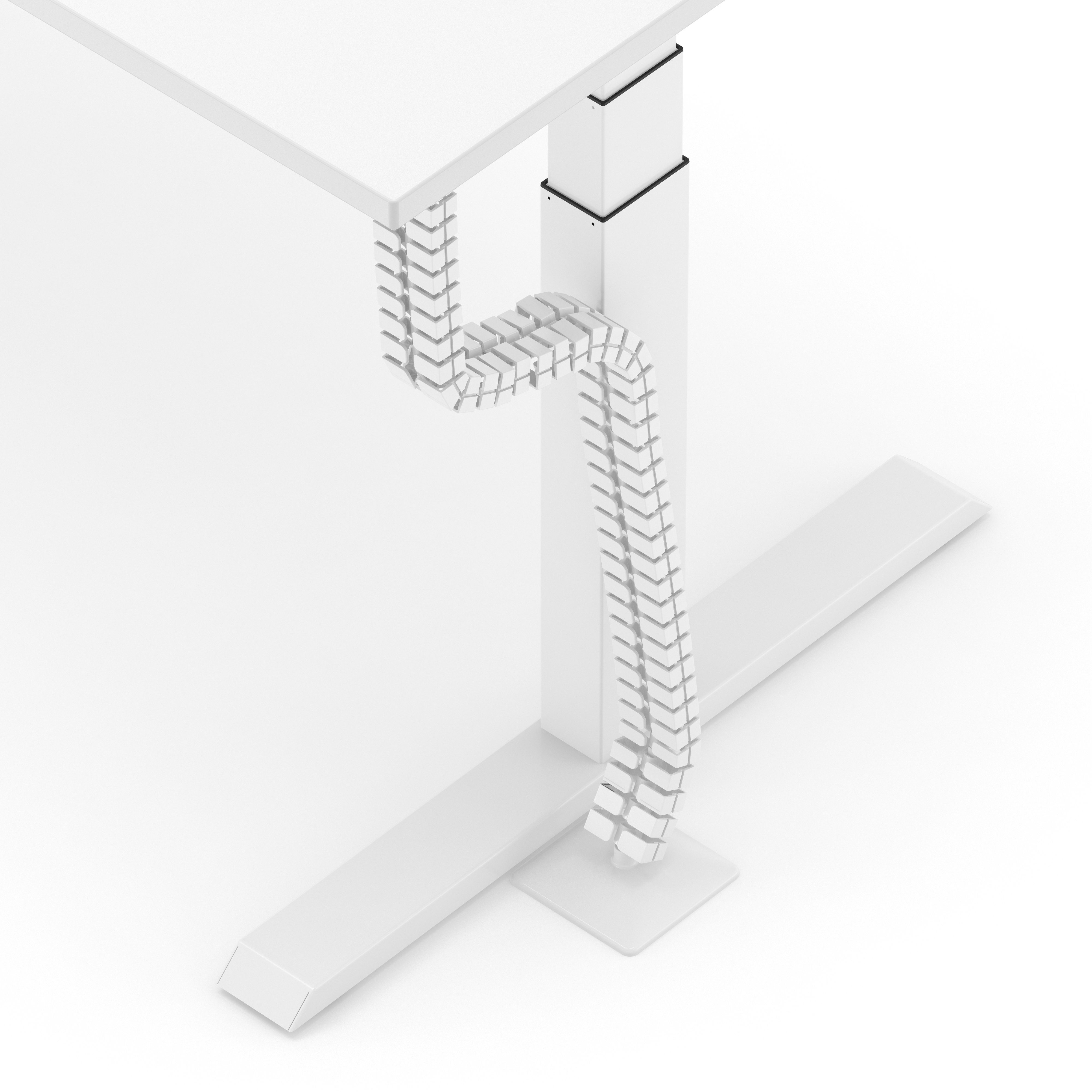 Actiforce Kabelkanal Kabelkette Slim (Premium Kabelführung, flexibel durch Wirbel-System Kabelmanagement am Schreibtisch), Flexibel, für jeden Schreibtisch