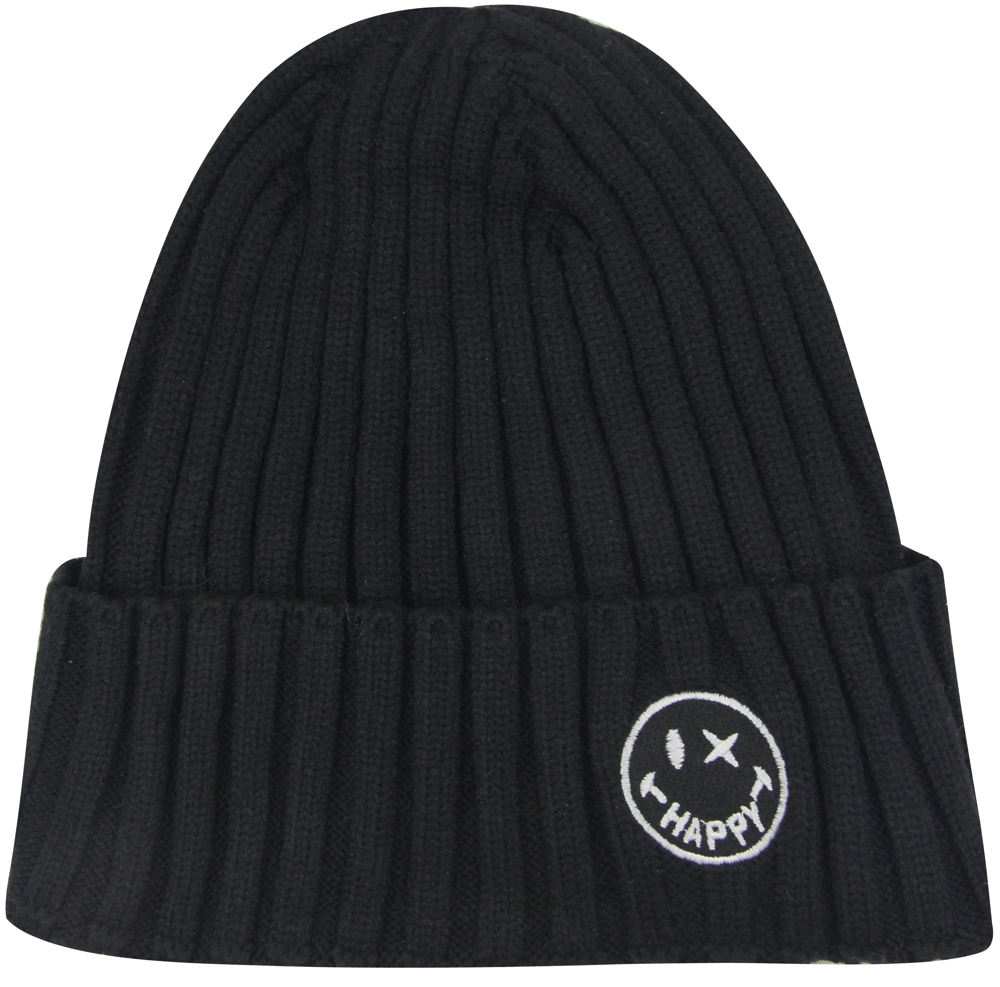 Frentree Strickmütze Strickmütze gefüttert mit warmem Innenfutter, One-Size Beanie