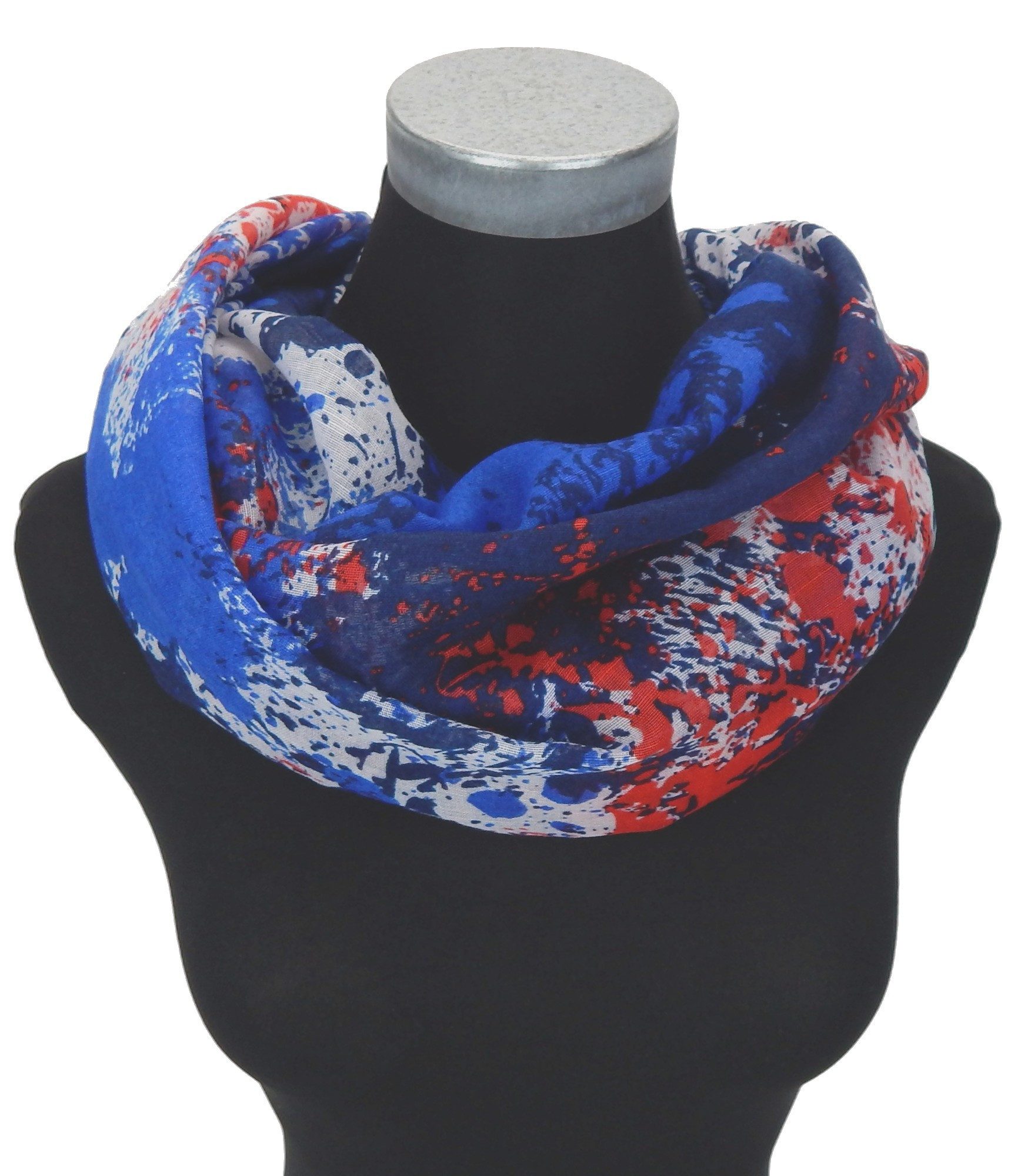 Ella Jonte Loop, mit buntem Airbrush-Muster – Leichter Rundschal in 4 Trendfarben