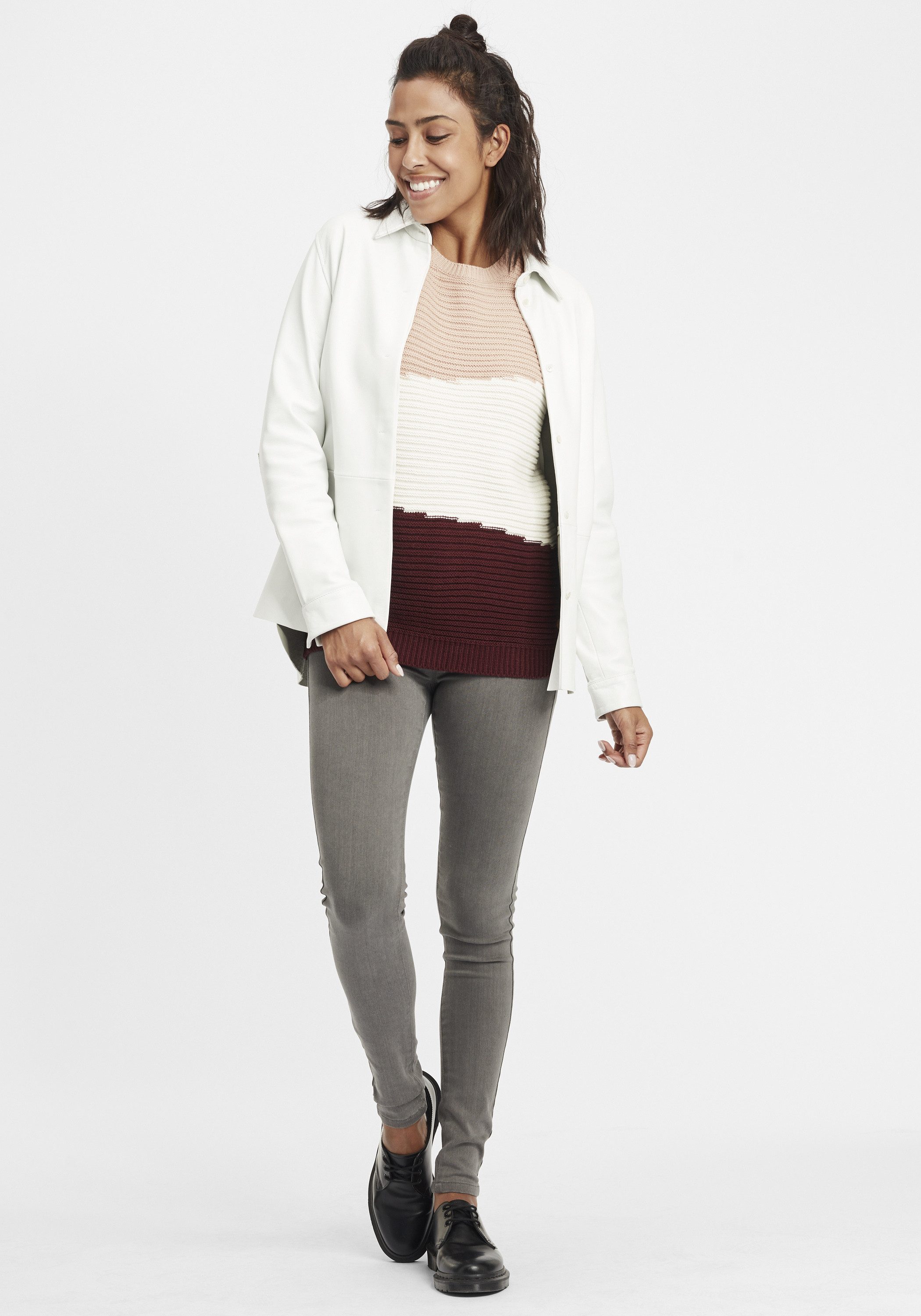 OXMO Strickpullover OXOlma Pullover in Fein-Strick Optik günstig online kaufen