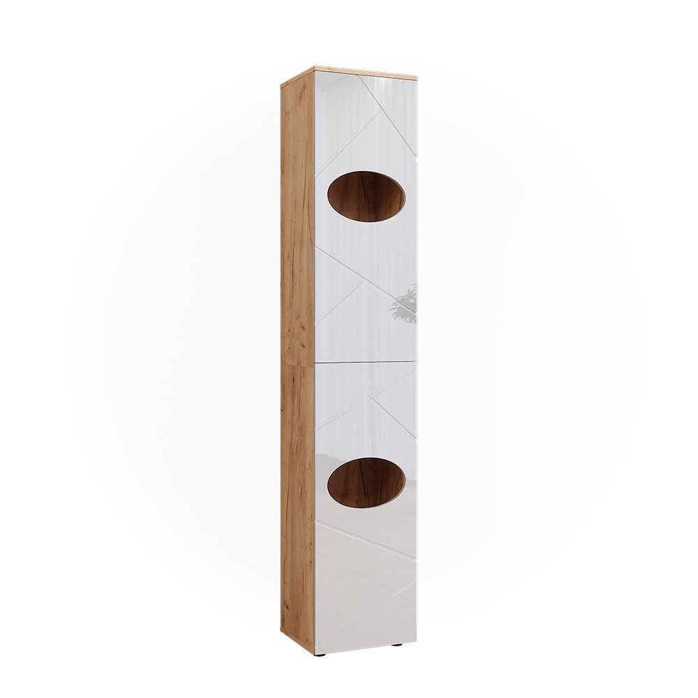 Vicco Hochschrank Irma, Goldkraft Eiche/Weiß Hochglanz, günstig online kaufen