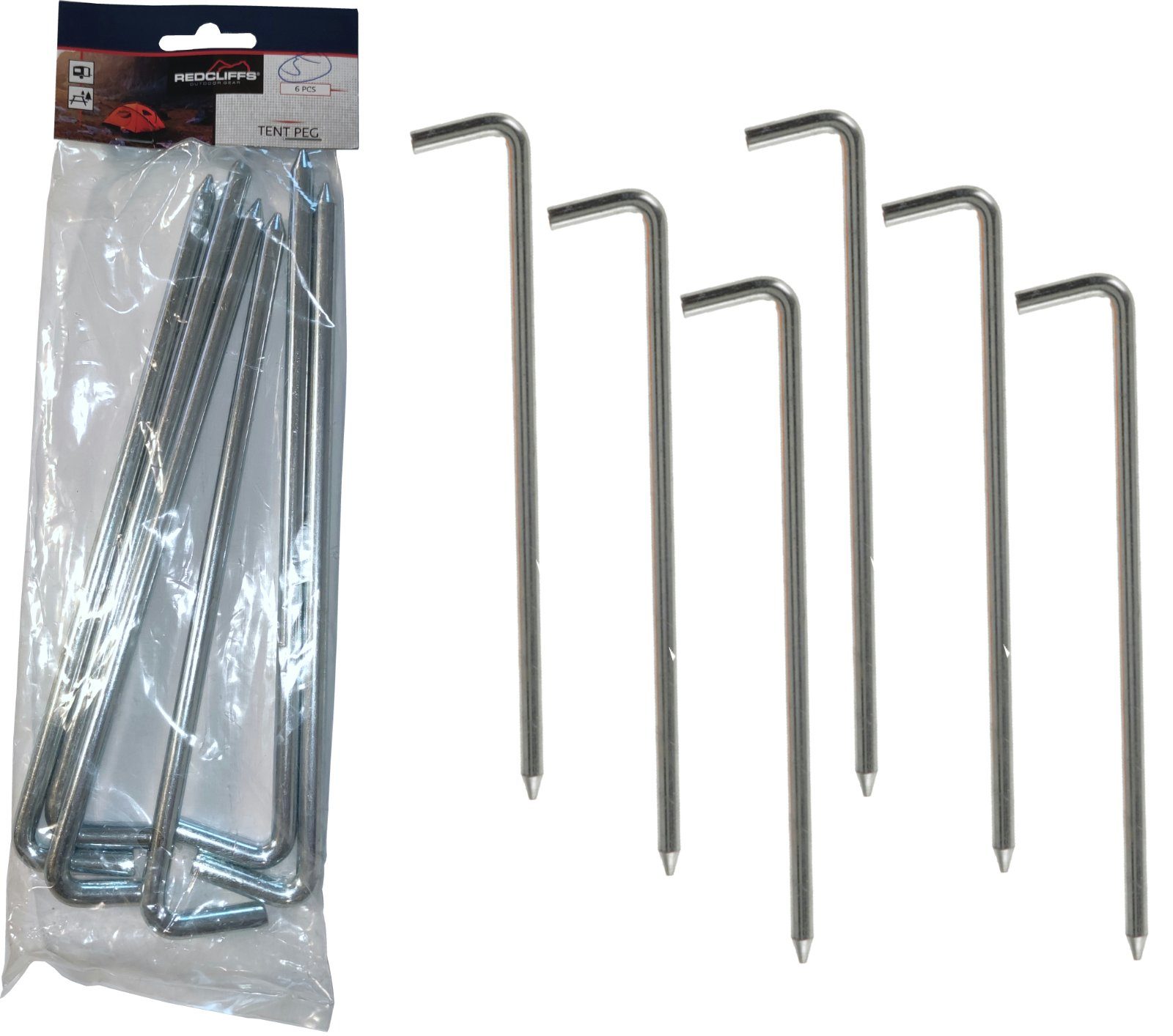 Redcliffs Zelthering Silber, (12-St), Camping, 12 günstig online kaufen