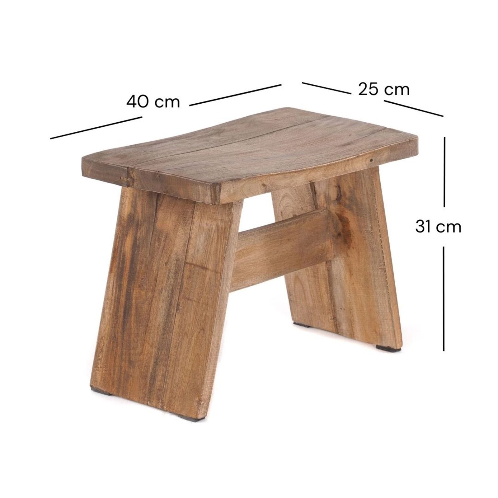 DESIGN DELIGHTS Hocker SITZBÄNKCHEN "SCHEMEL 40", Altholz massiv, 31x40x25c günstig online kaufen