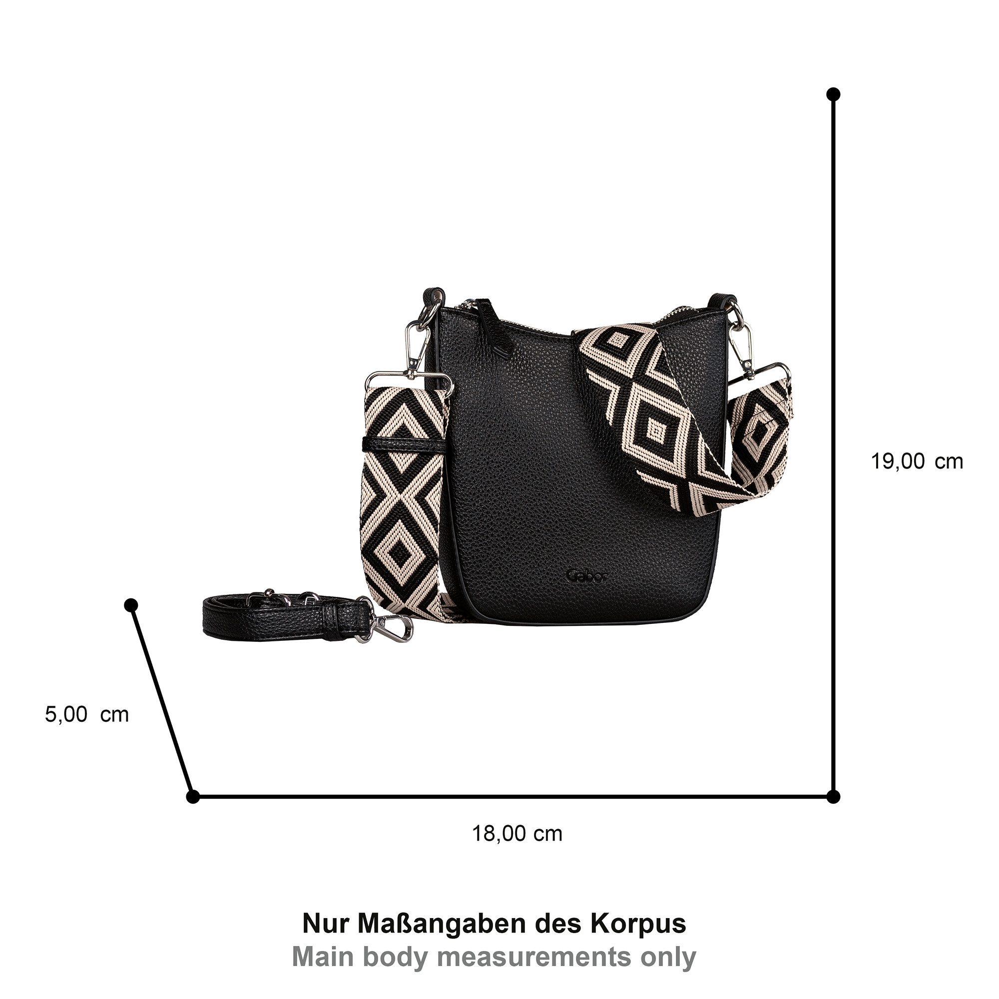 Gabor Umhängetasche Linda, weiches Kunstleder mit elegantem Schultergurt au günstig online kaufen