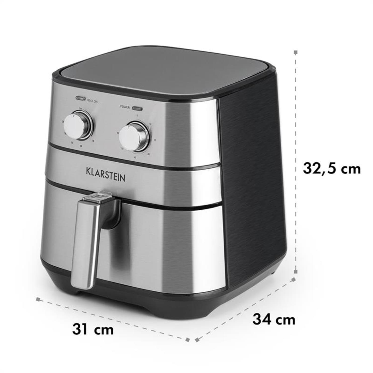 Klarstein Heißluftfritteuse, 1700 W, Air Fryer Fritteuse ohne Öl Heizluftfritteuse Heißluftfritteusen