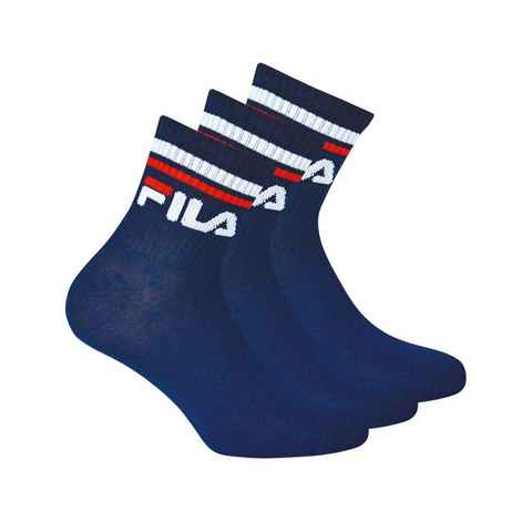 Fila Kurzsocken Unisex Socken, 3 Paar Quarter - Kurzsocken, Sport