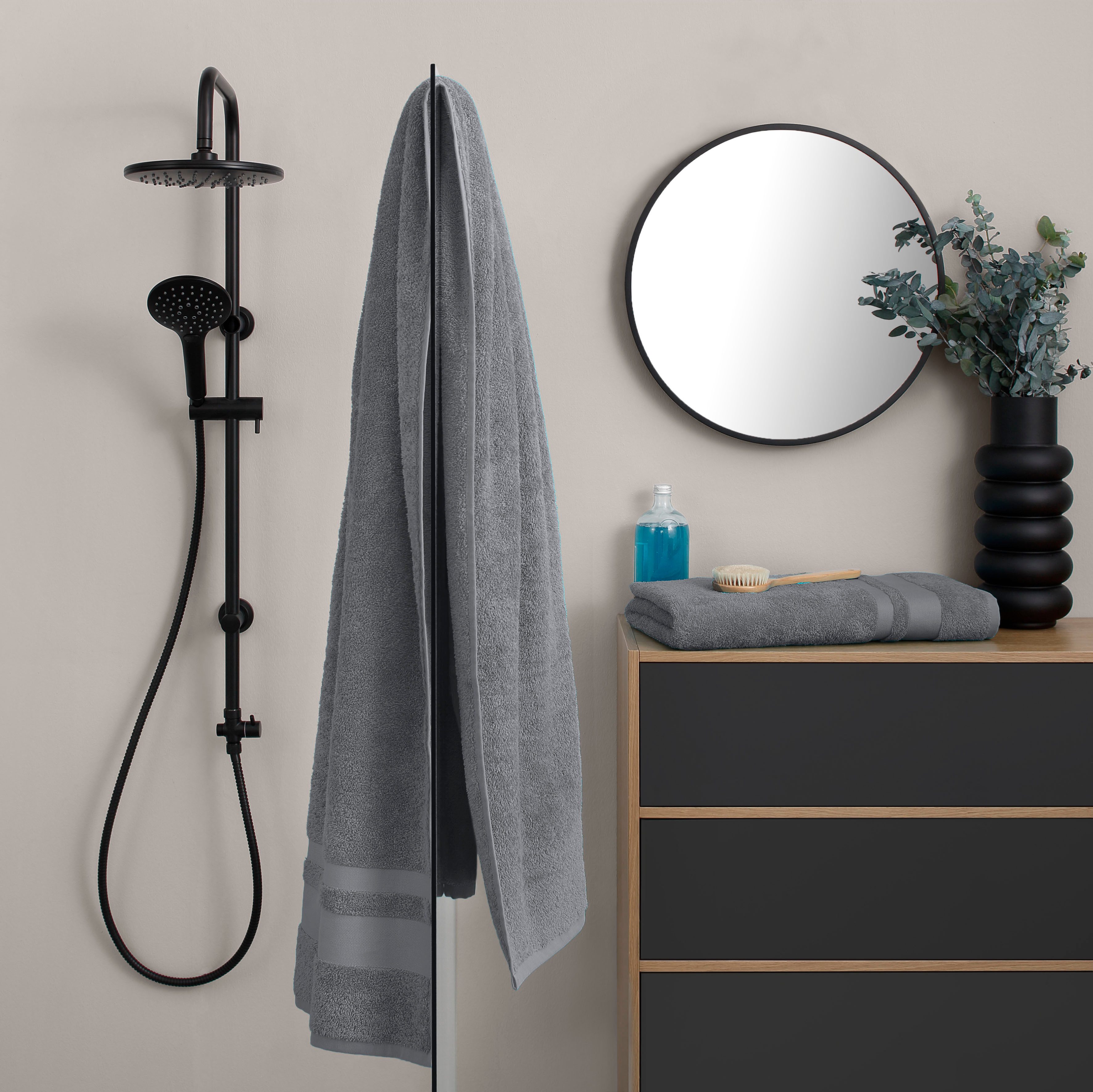 OTTO home Saunatuch Vanessa, 2 Saunatücher, 80x200cm, in Standard- und Premium-Qualität, Walkfrottee (Set, 2-St), Handtücher mit Bordüre, 100% Baumwolle, einfarbig, weich