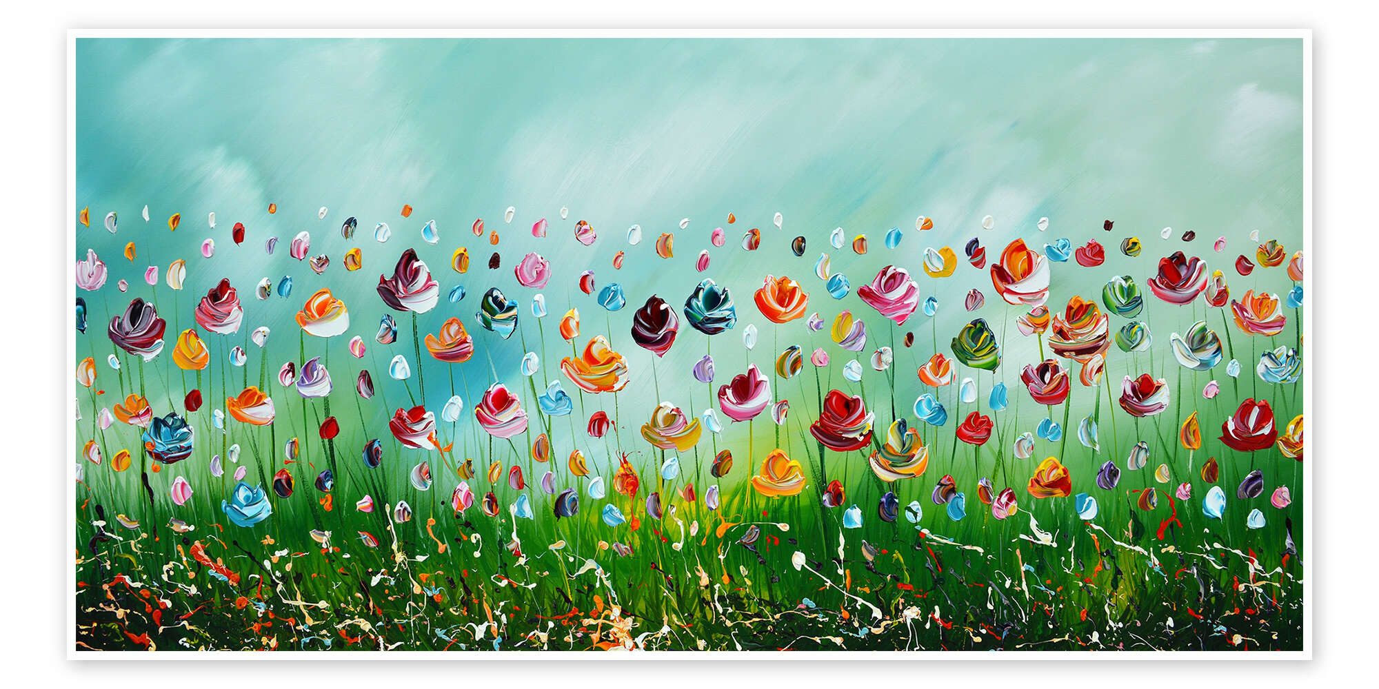 Wandbild Farbenfrohe Blumen I