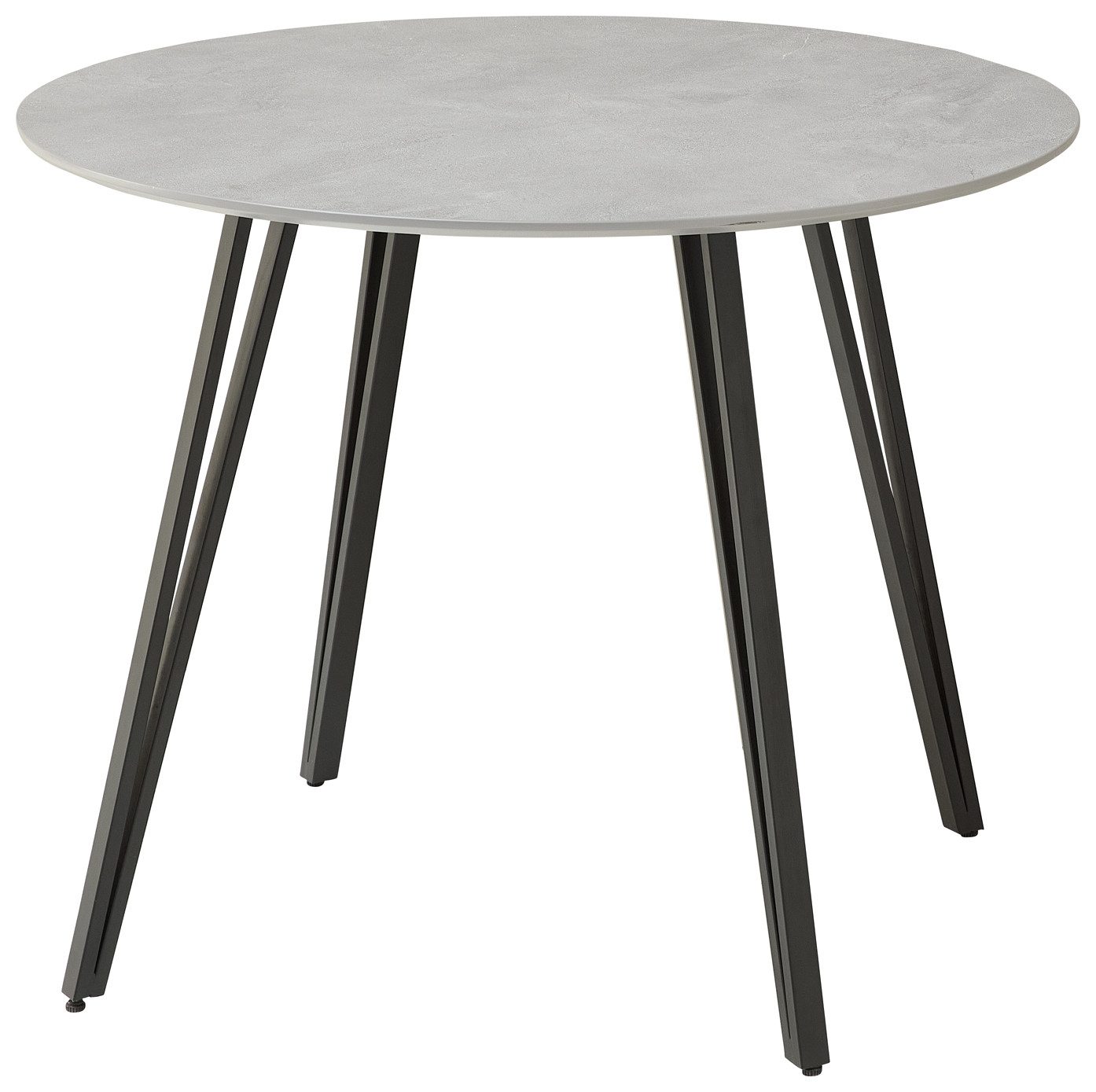 Stolkom Sp.z.o.o. Esstisch in Steinoptik, schwarz, MDF, Metall - 75x100cm (HxD)