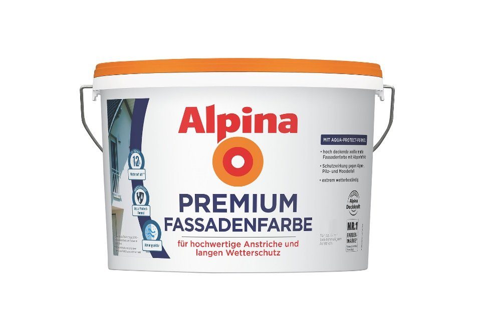 Alpina Fassadenfarbe Alpina Fassadenfarbe 10l Fassadenfarbe Premium 10l