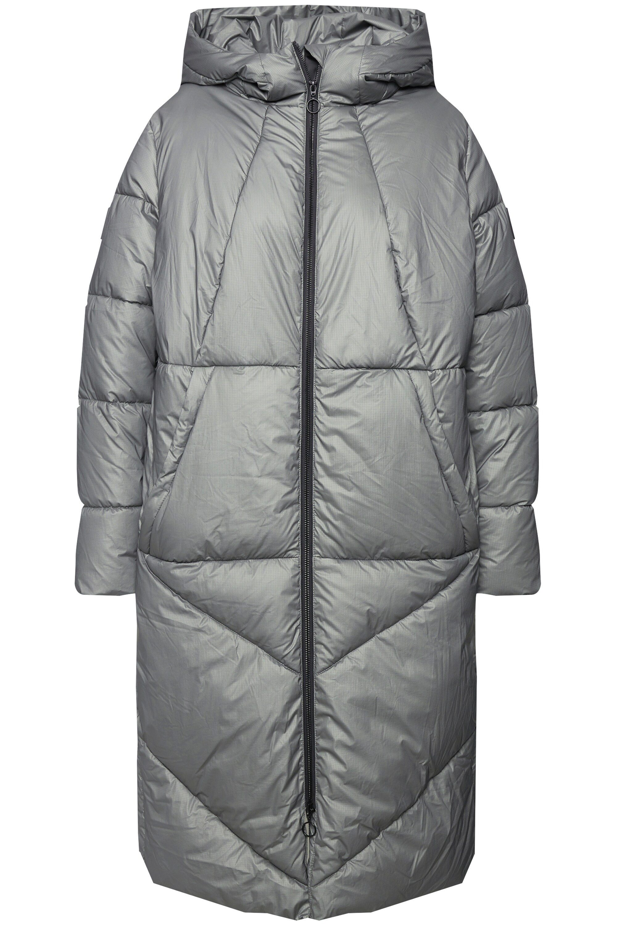 Ulla Popken Wintermantel Steppmantel A-Linie Kapuze Kordel Windfang günstig online kaufen