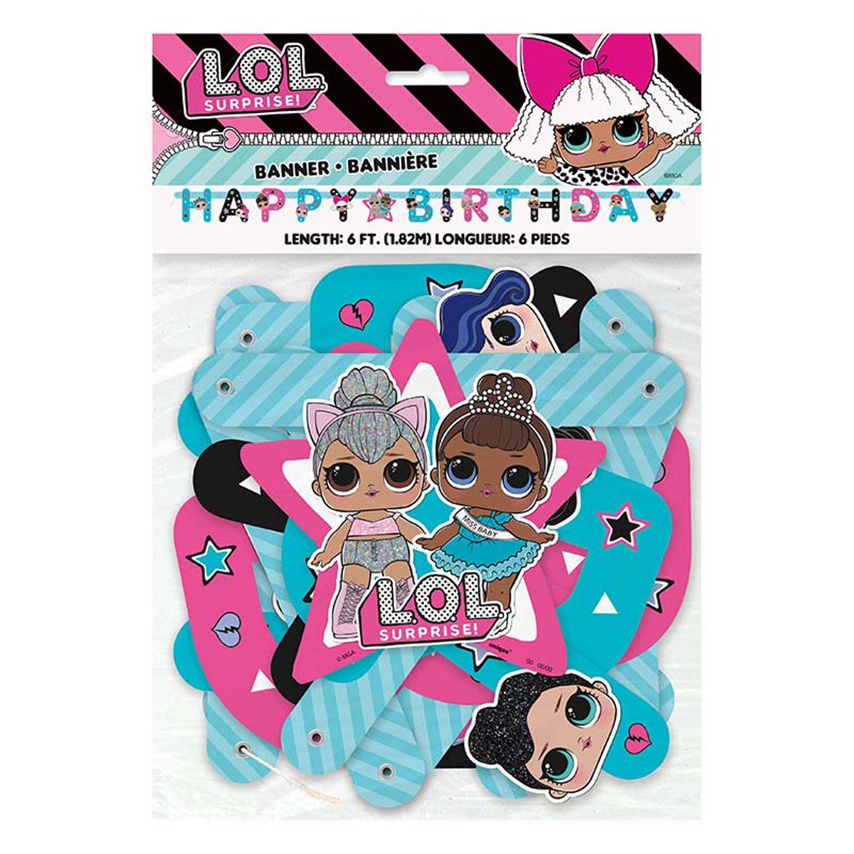 Unique Industries Inc. Girlande LOL Surprise! Buchstabengirlande 180cm – Bild 2 von 3