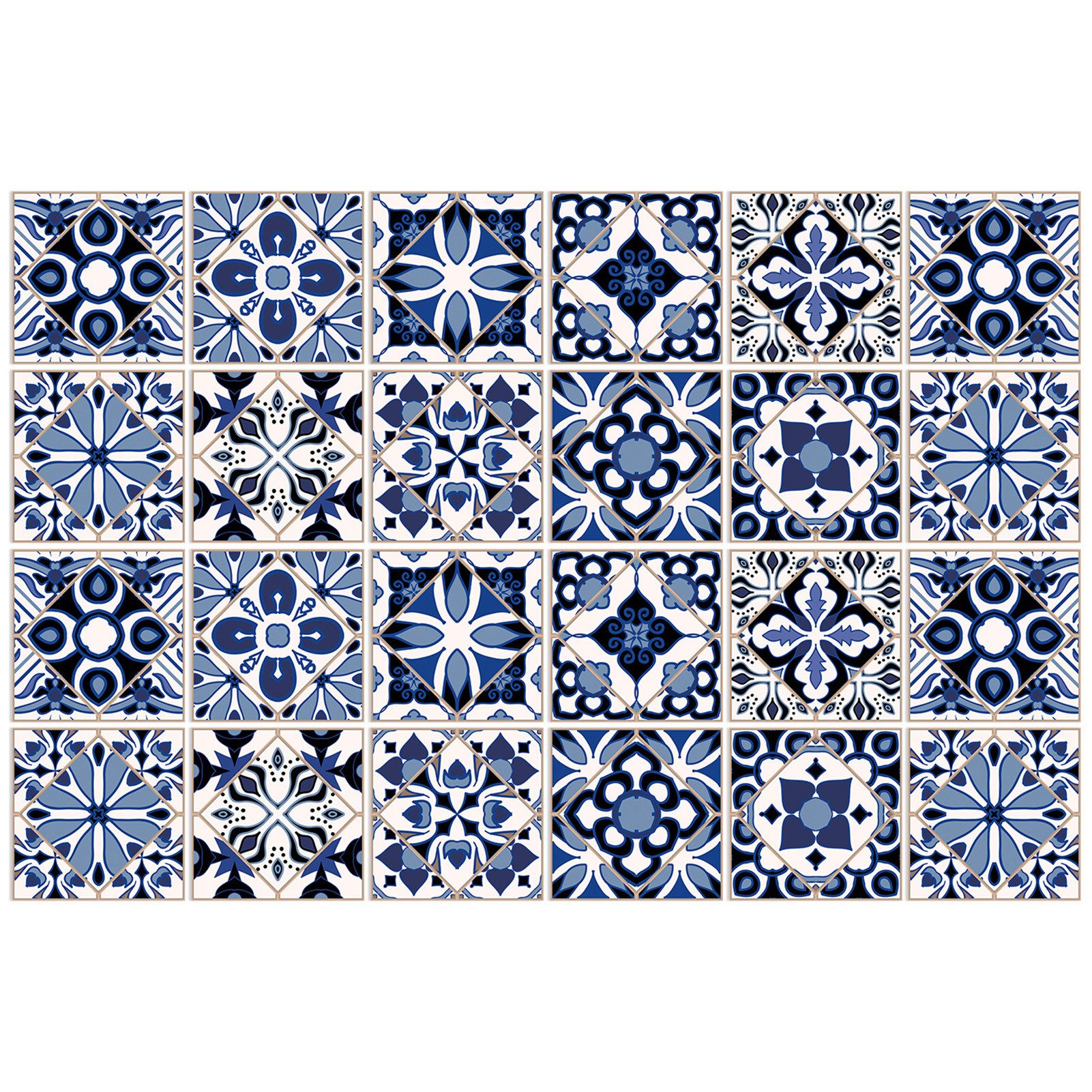 Jumpeak Наклейки для плитки Klebefliesen,aufkleber weihnachten,selbstklebende fliesen,boho deko (Kombination, Selbstklebende PVC-Wandtattoos (24er-Set)10x10,15x15,20x20), klebefliesen küche,klebefliesen bad,Weihnachtsdeko,Wanddeko,Wanddeko