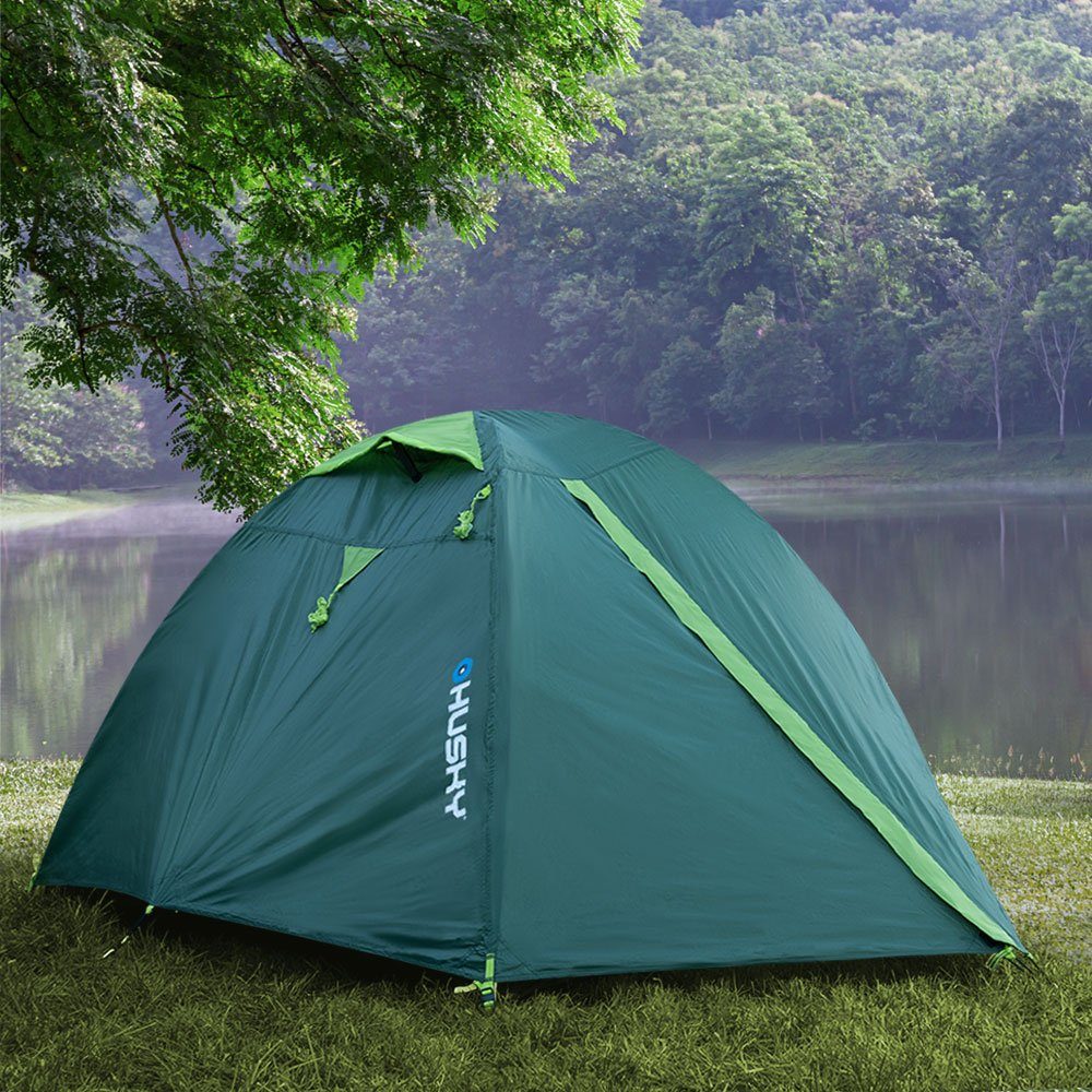 Husky Kuppelzelt, 2 Personen Zelt Kuppelzelt grün leicht Campingzelt