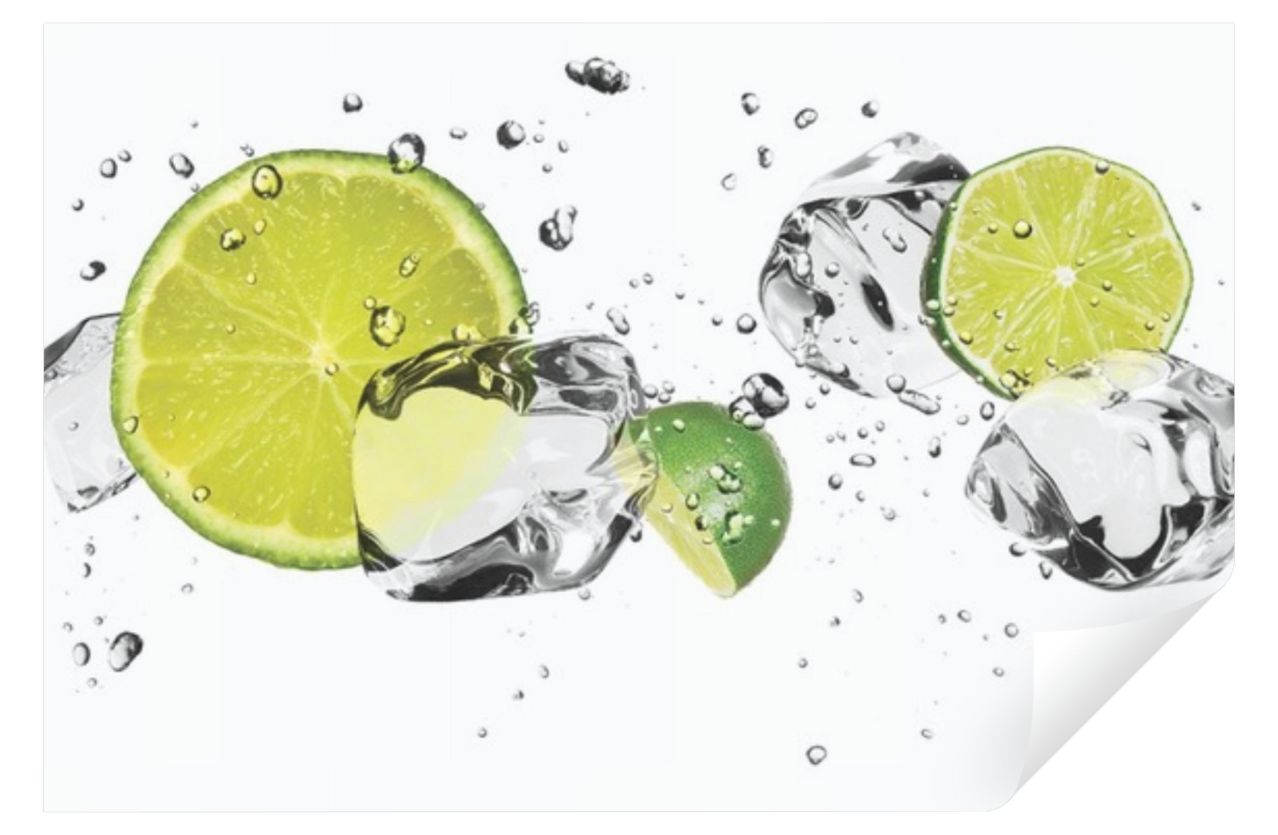 Wallarena Fototapete Küche Abwaschbar 250x60 Wandtapete Küchenrückwand Küchentapete, Glatt, Obst, Limetten, Tapete inklusive Kleister Vliestapete Motivtapete
