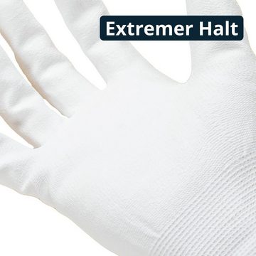 Honeywell Strickhandschuhe 10 x HONEYWELL Schutzhandschuhe Nylon Weiß Gestrickt Polyamid Gr…