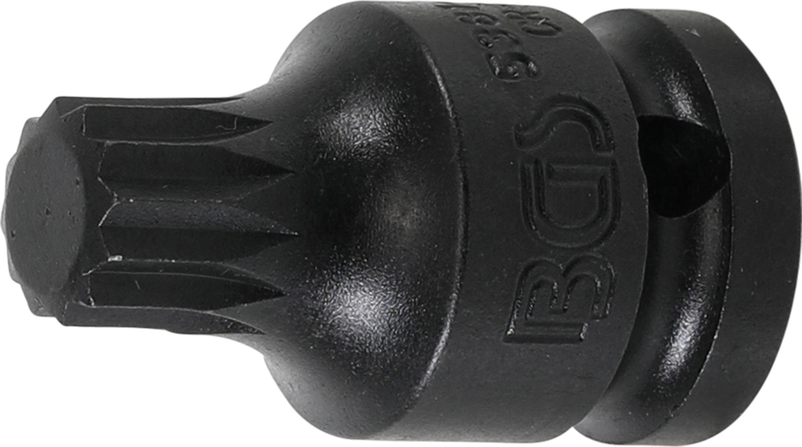 BGS technic Bit-Schraubendreher Kraft-Bit-Einsatz, Antrieb Innenvierkant 12,5 mm (1/2), Innenvielzahn (für XZN) M14