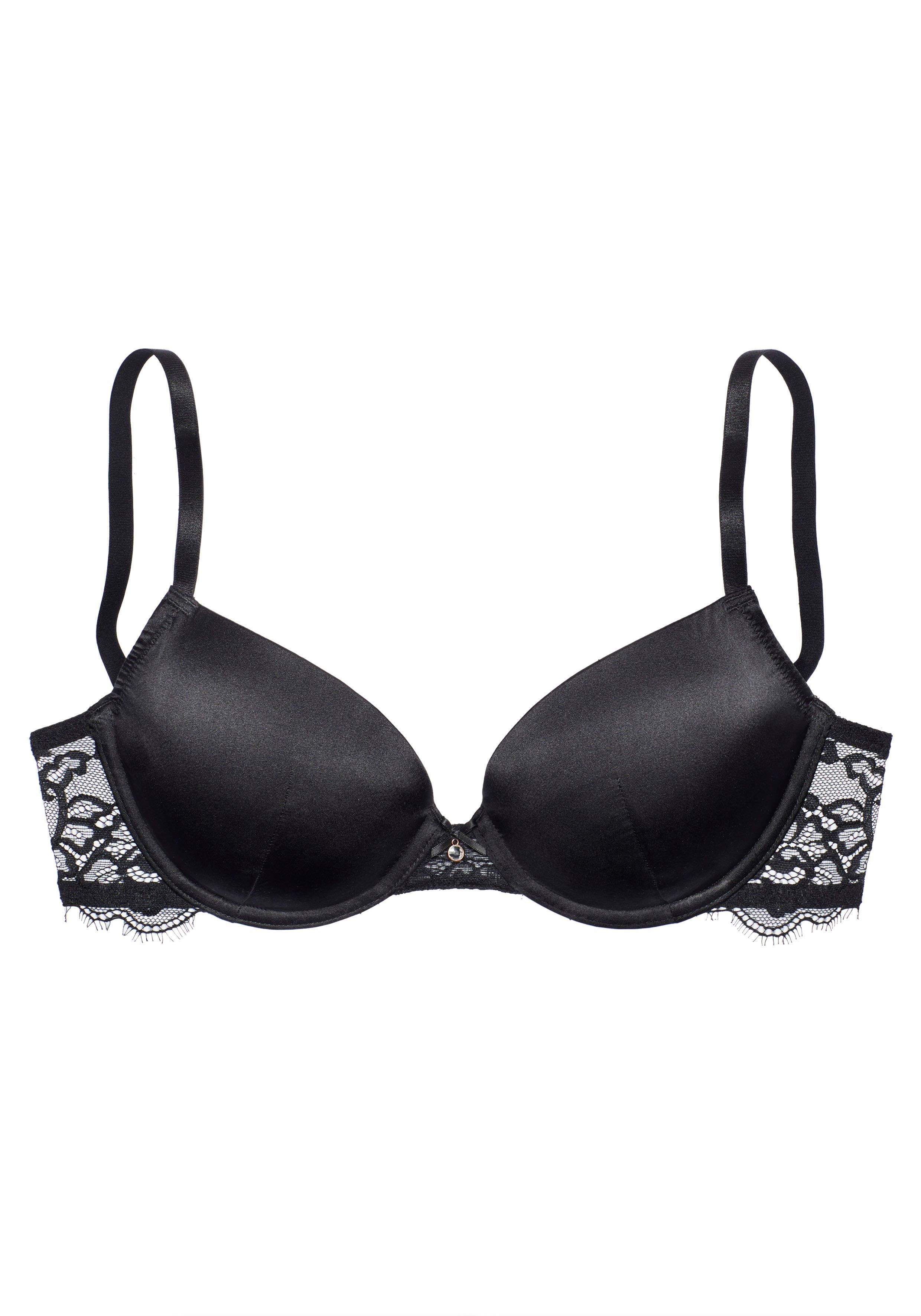 LASCANA Push-up-BH Alana aus edler Qualität mit hohem Seidenanteil und floraler Spitze, Dessous