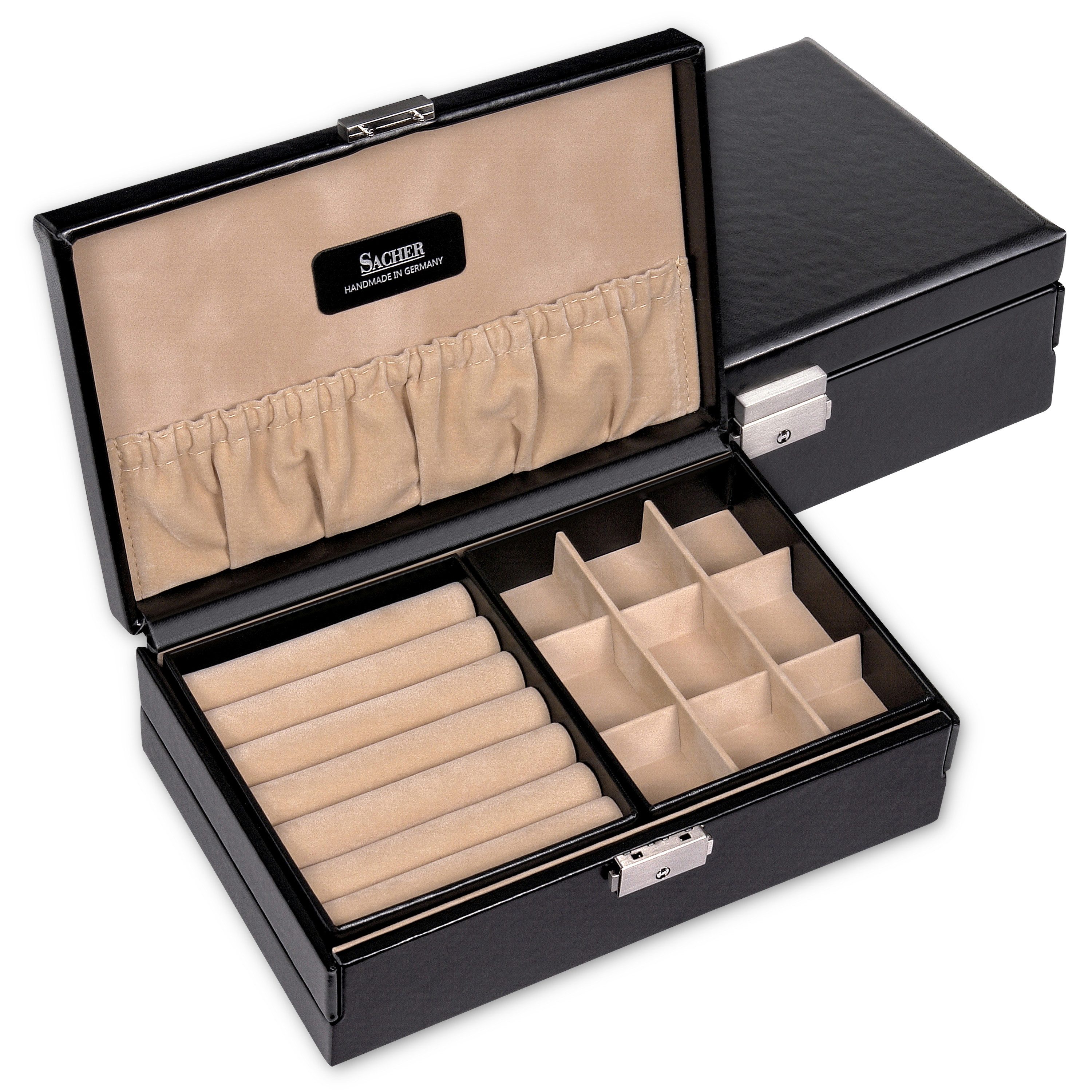 Sacher Schmuckkoffer Schmuckbox (new classic), 100% handmade in Germany