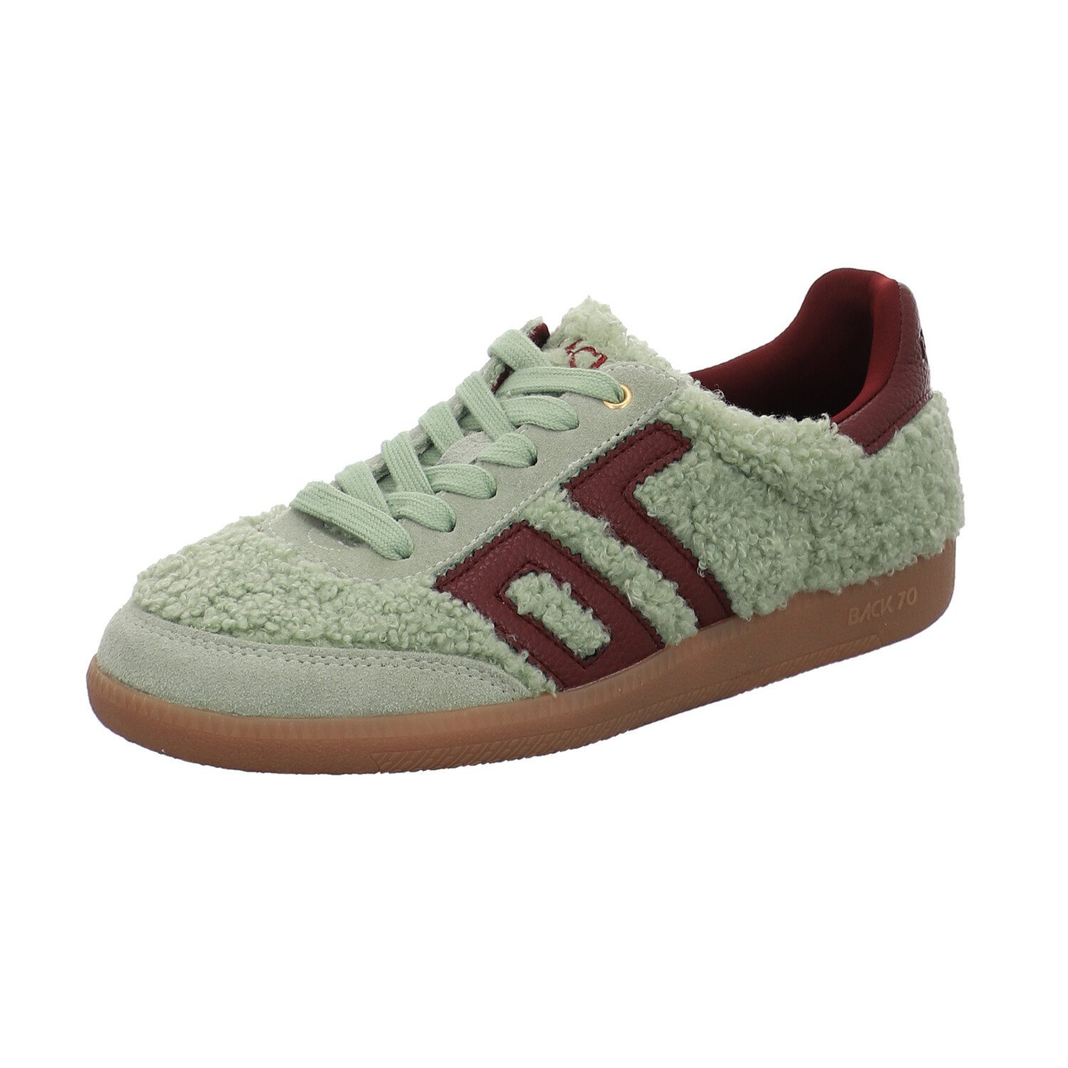 Back 70 LOJO WHITE SUEDE/FUR PISTACHIO Schnürschuh