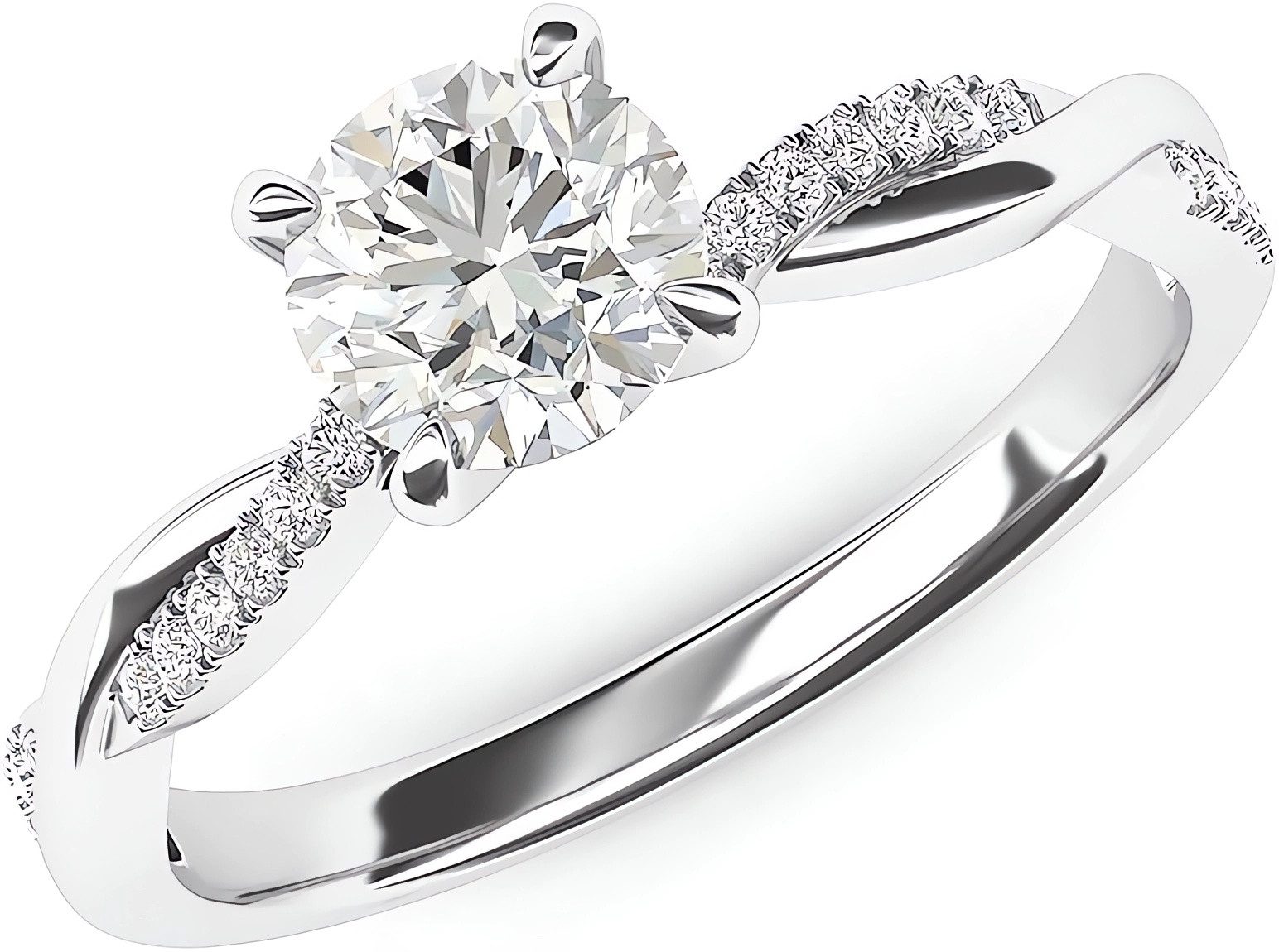 Diamantring 1ct Diamant Ring Damen, 14K Gold Verlobungsring, Geschenk