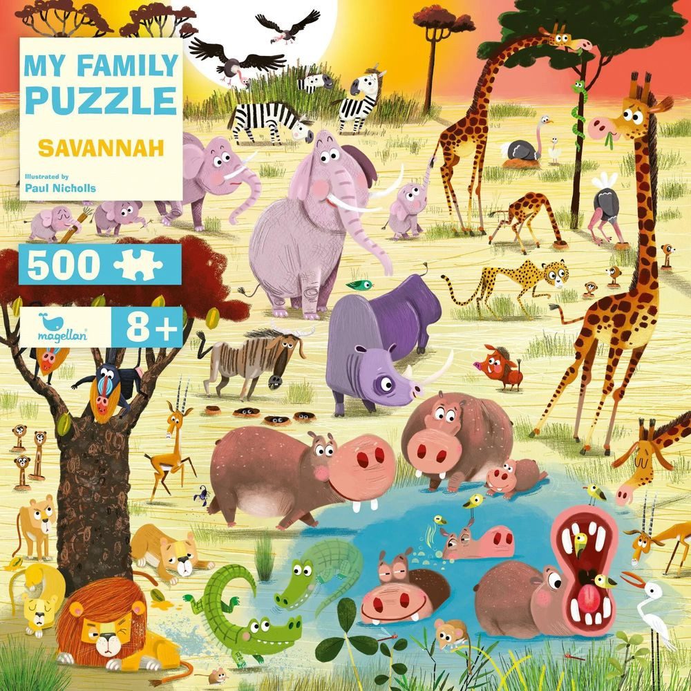 Magellan Puzzle My Family Puzzle - Savannah, 500 Puzzleteile