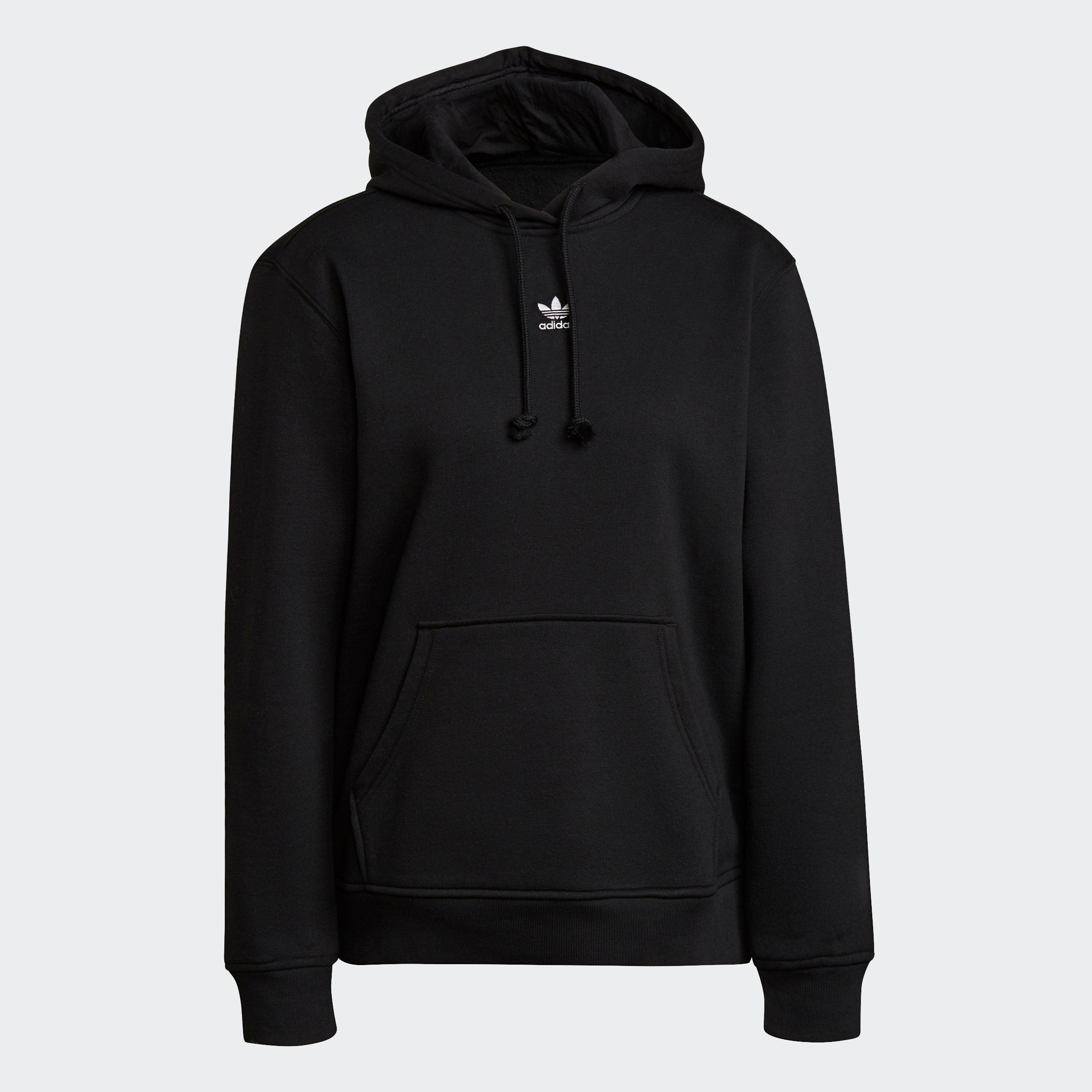 adidas ADICOLOR FLEECE Kapuzensweatshirt BLACK HOODIE Originals ESSENTIALS